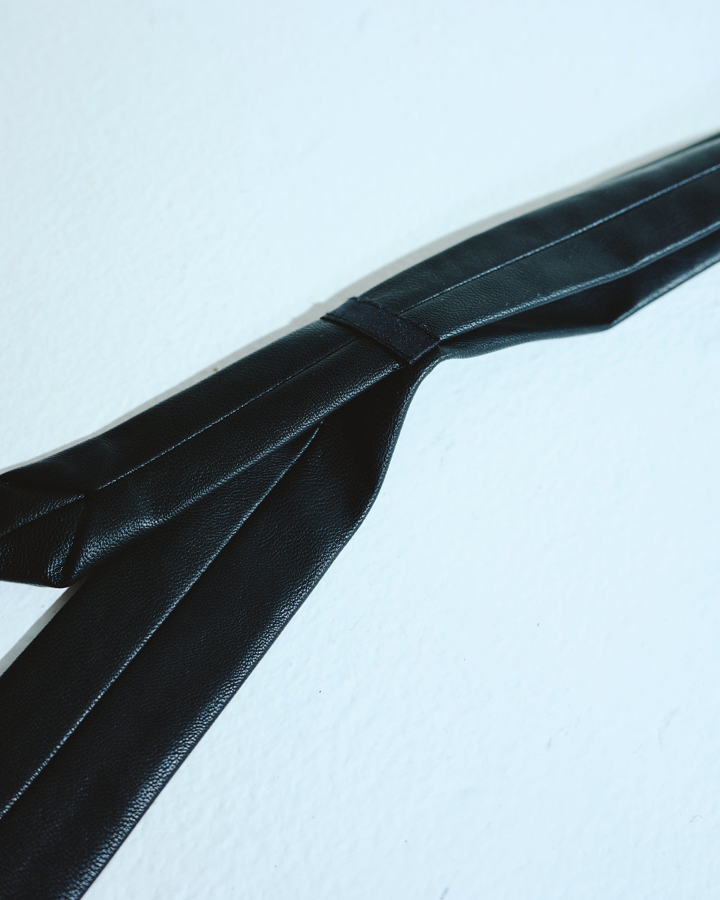Slim Faux Leather Tie