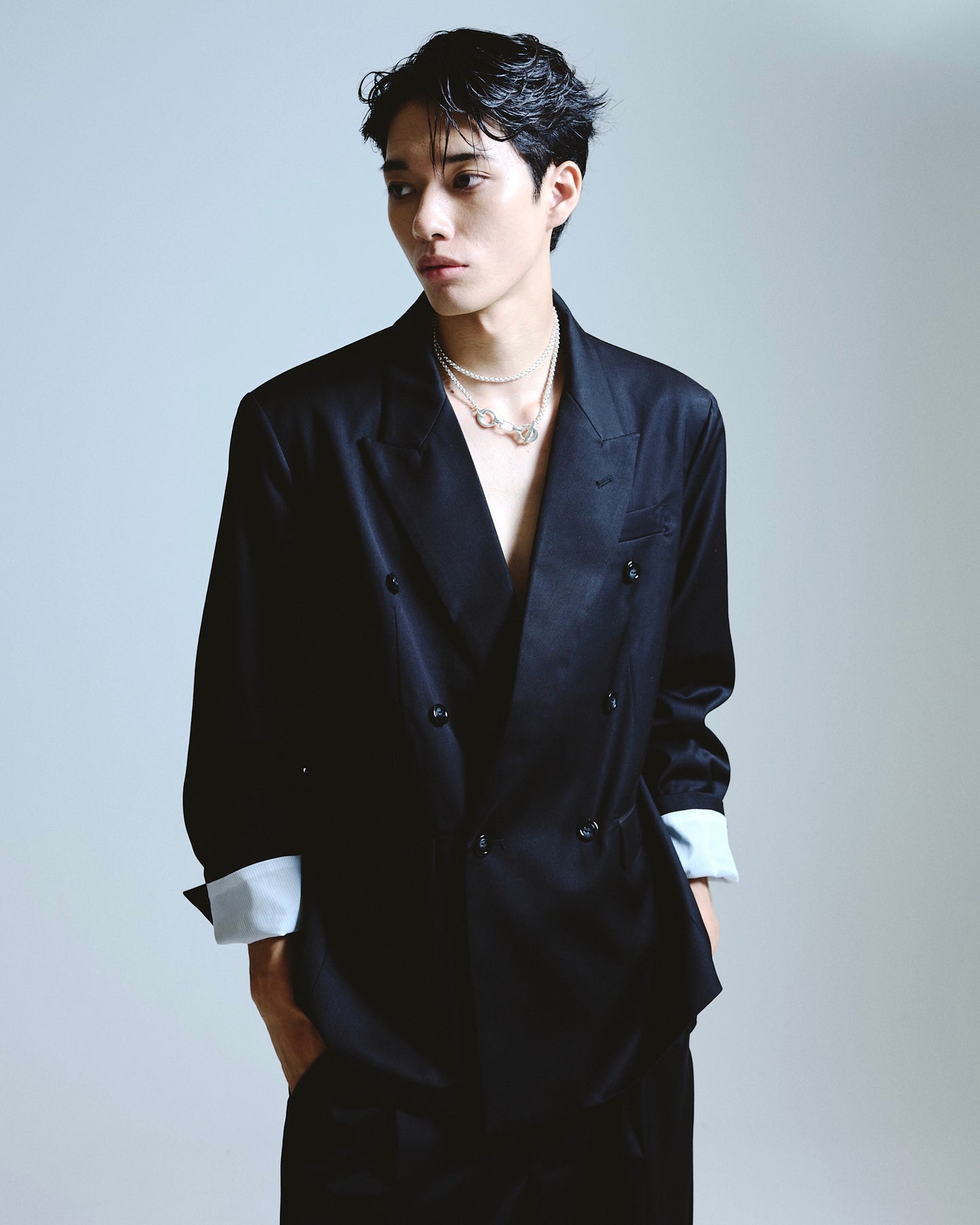 double breasted tailored jacket