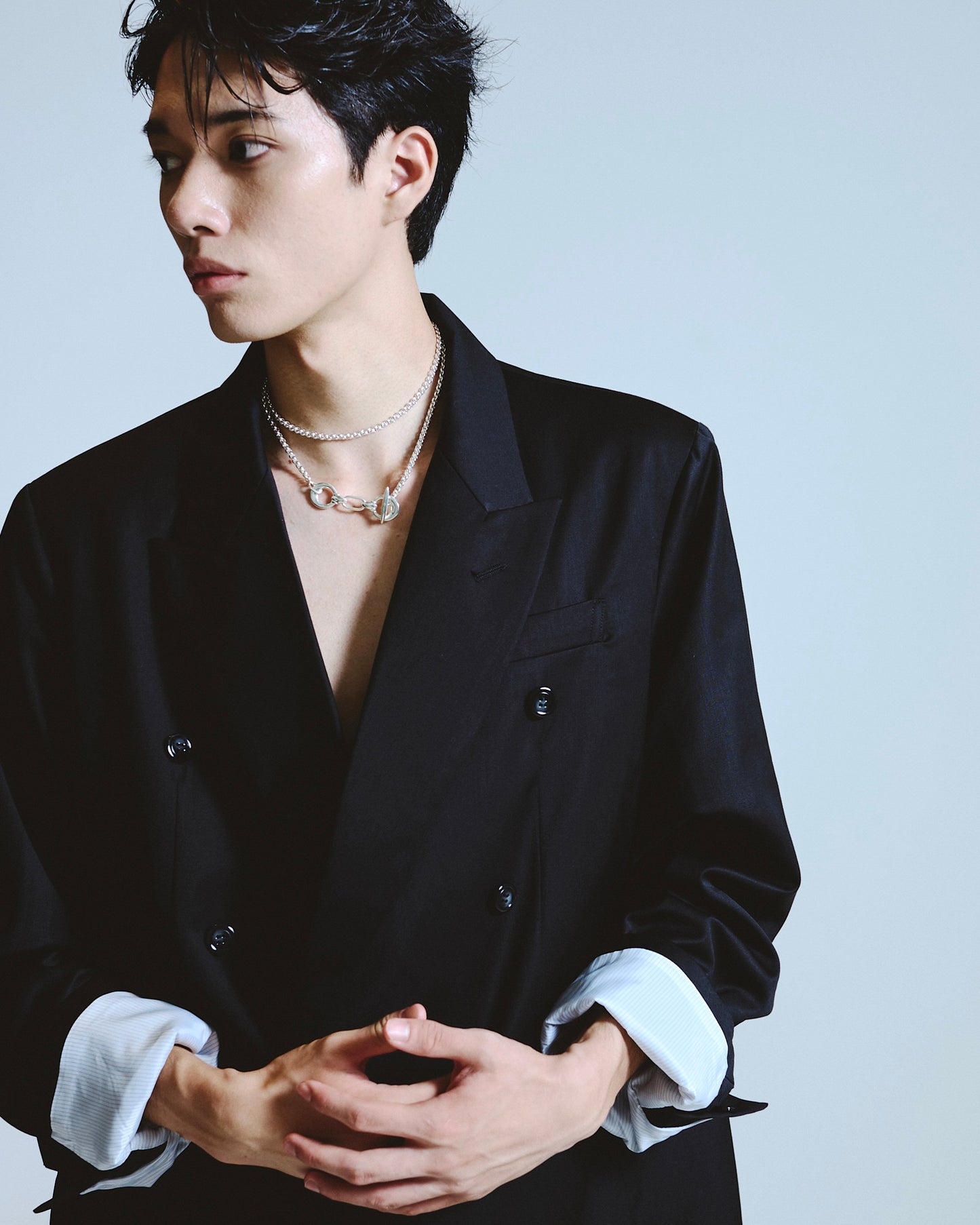 double breasted tailored jacket
