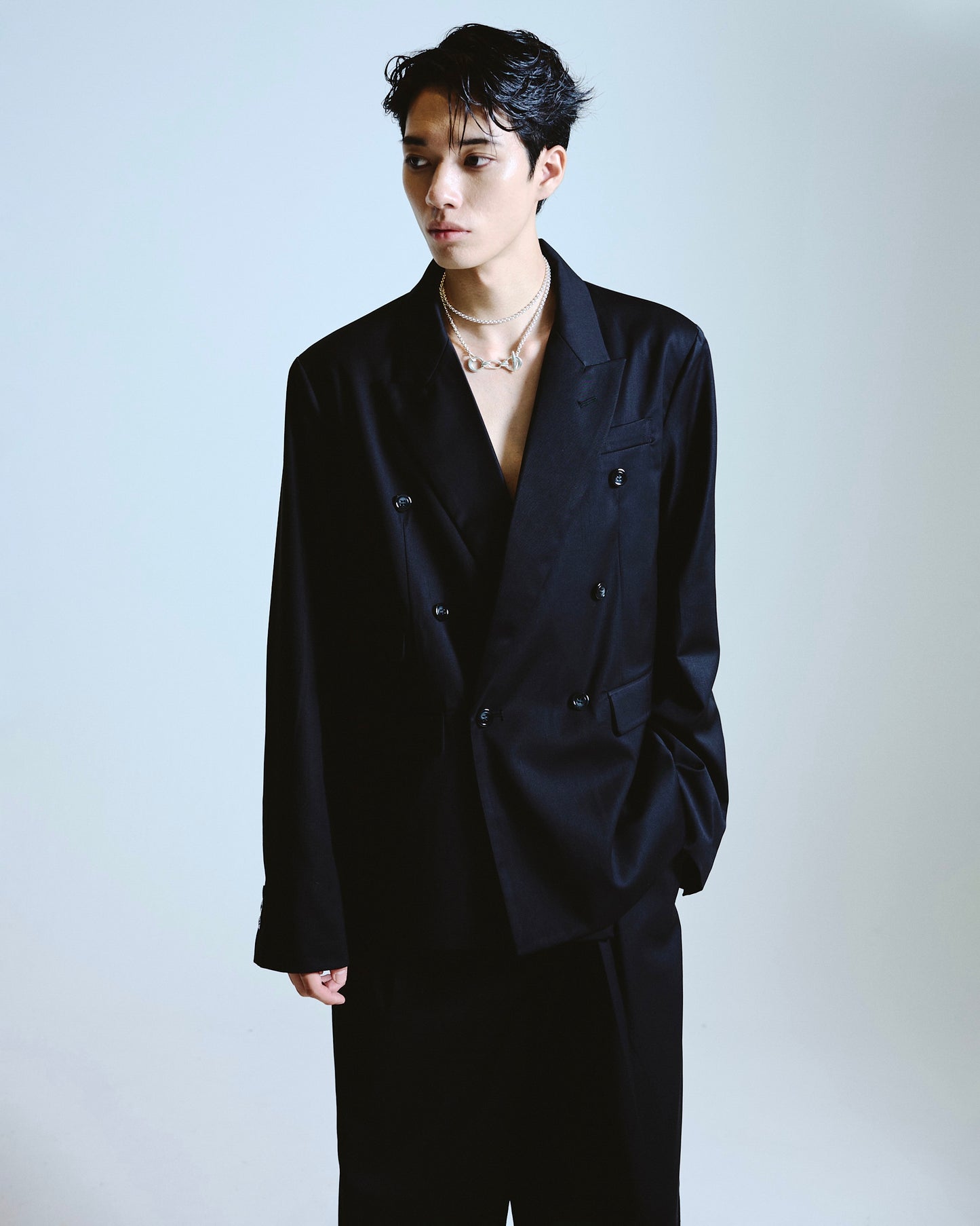 double breasted tailored jacket