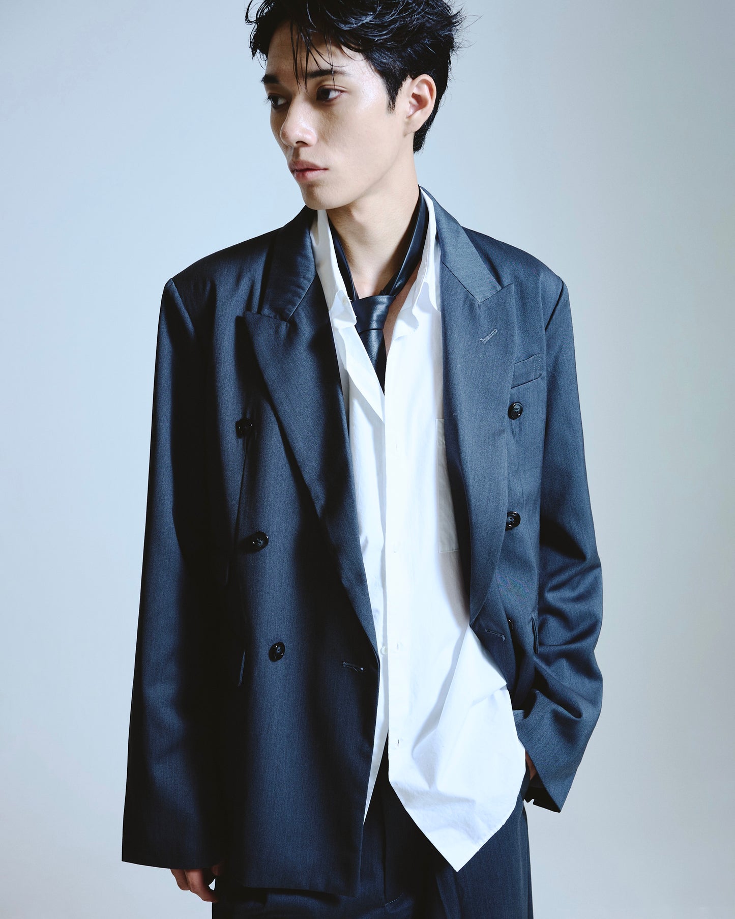 double breasted tailored jacket