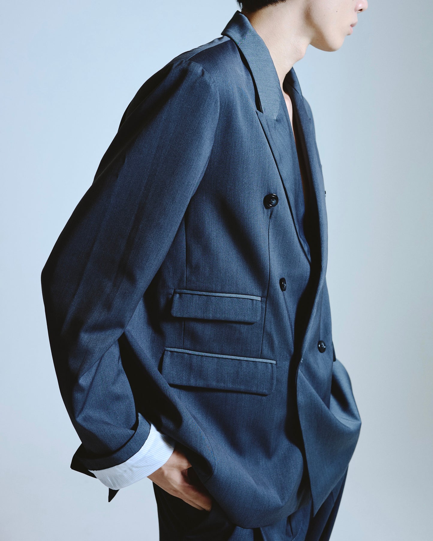 double breasted tailored jacket