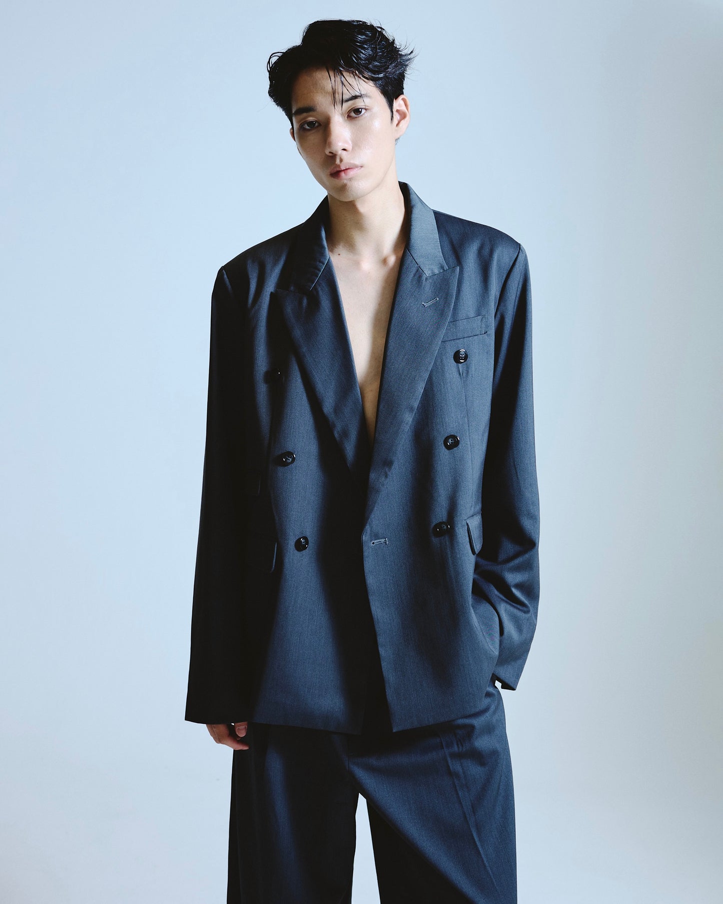 double breasted tailored jacket