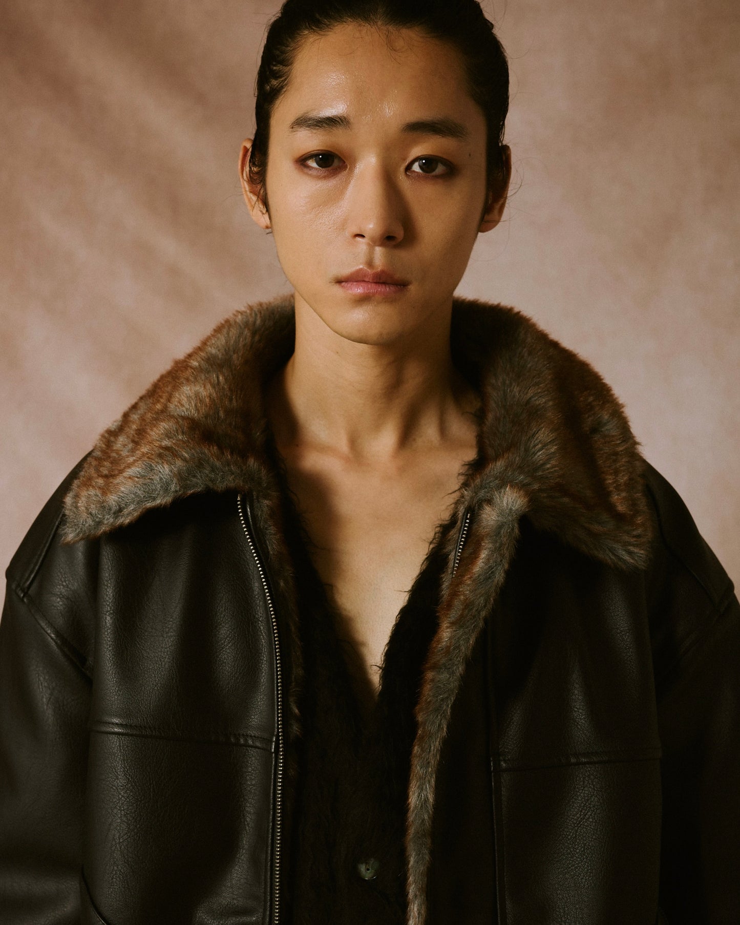 leather/fur faux reversible flight jacket (発送予定:2025年11月上旬~)
