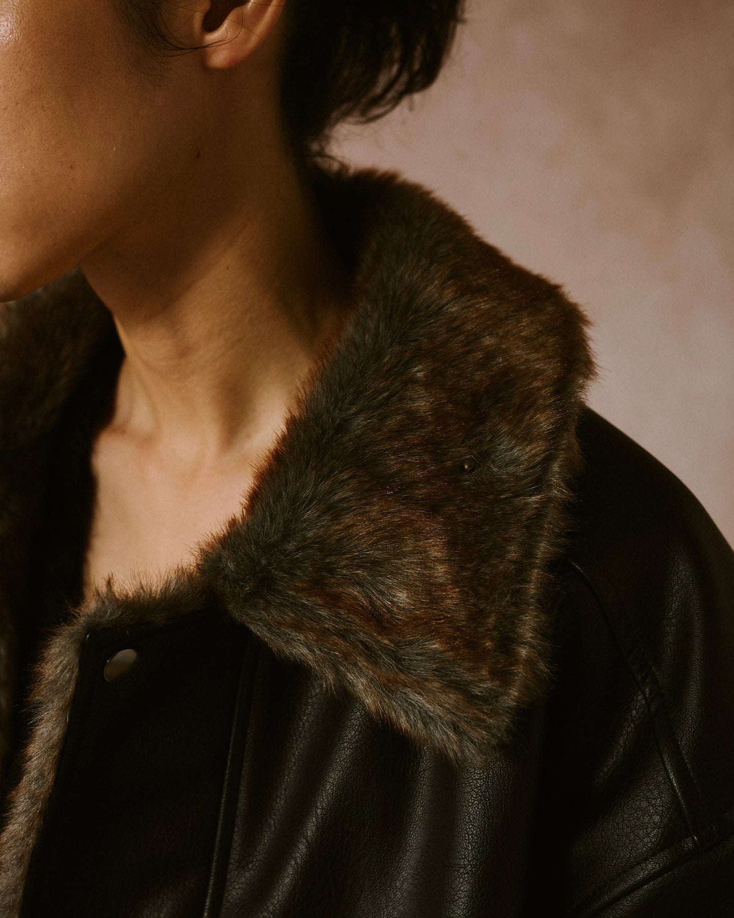 leather/fur faux reversible flight jacket (発送予定:2025年11月上旬~)