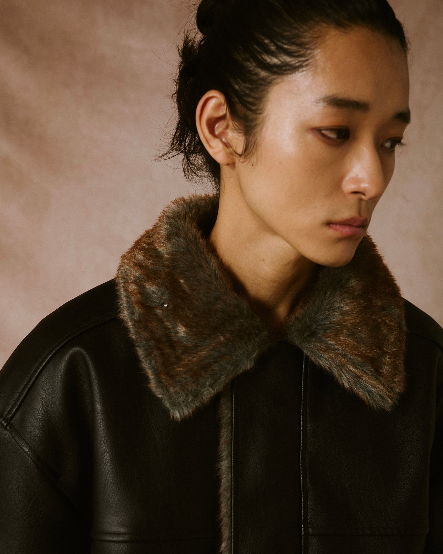leather/fur faux reversible flight jacket (発送予定:2025年11月上旬~)