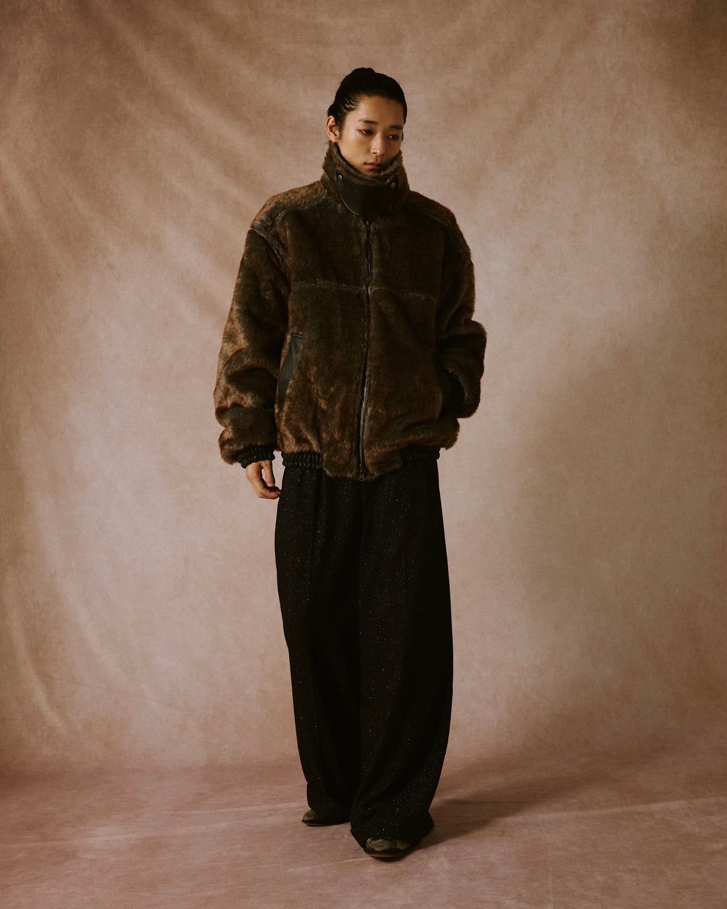 leather/fur faux reversible flight jacket (発送予定:2025年11月上旬~)