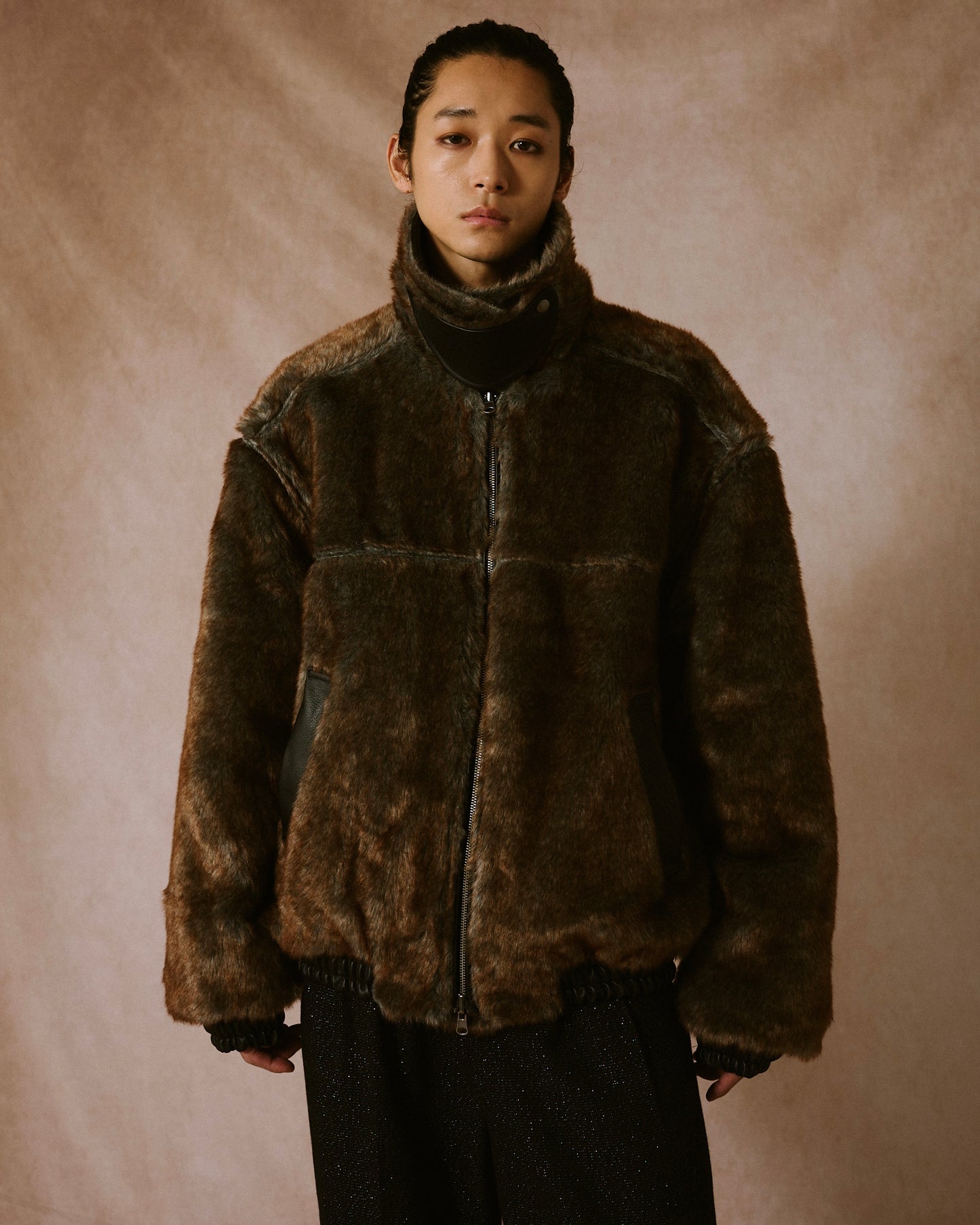 leather/fur faux reversible flight jacket (発送予定:2025年11月上旬~)
