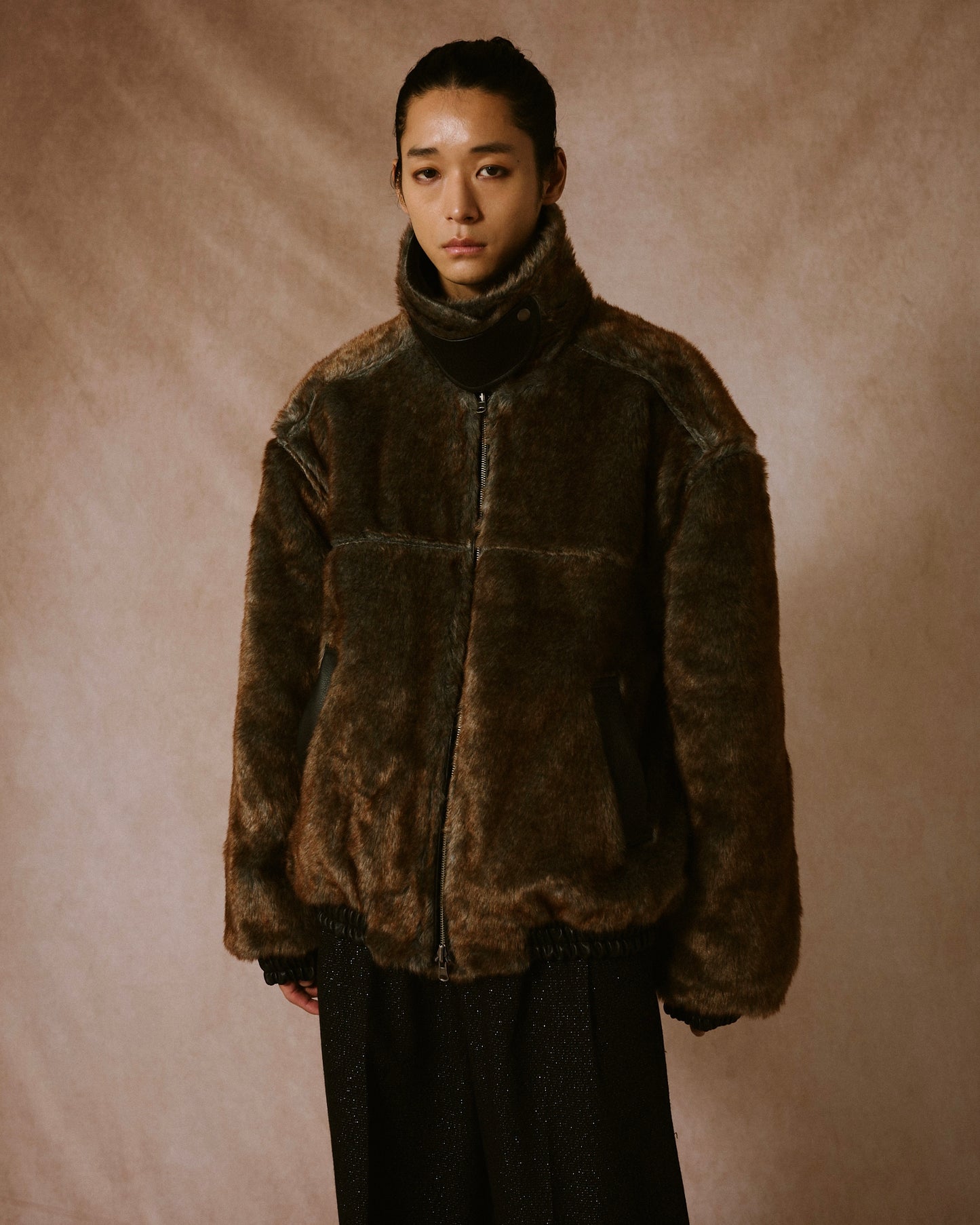 leather/fur faux reversible flight jacket (発送予定:2025年11月上旬~)