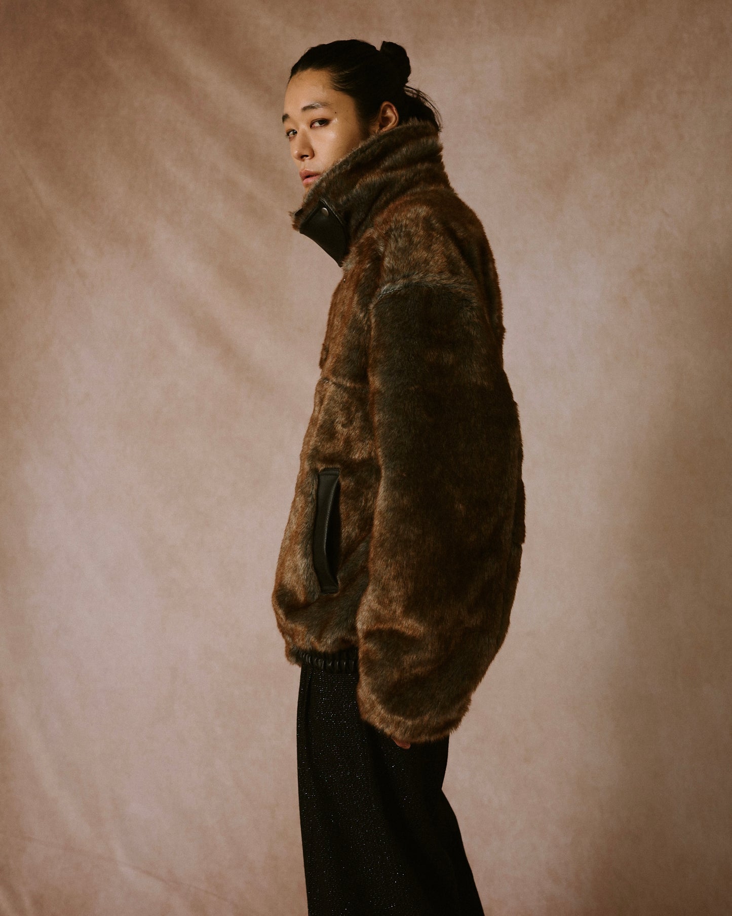 leather/fur faux reversible flight jacket (発送予定:2025年11月上旬~)