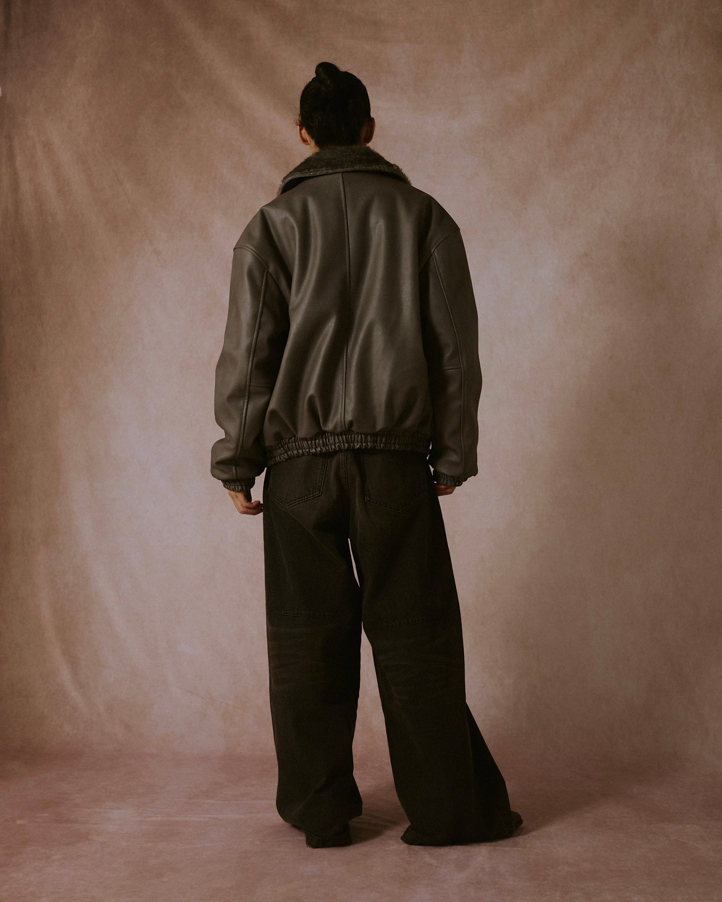 leather/fur faux reversible flight jacket (発送予定:2025年11月上旬~)