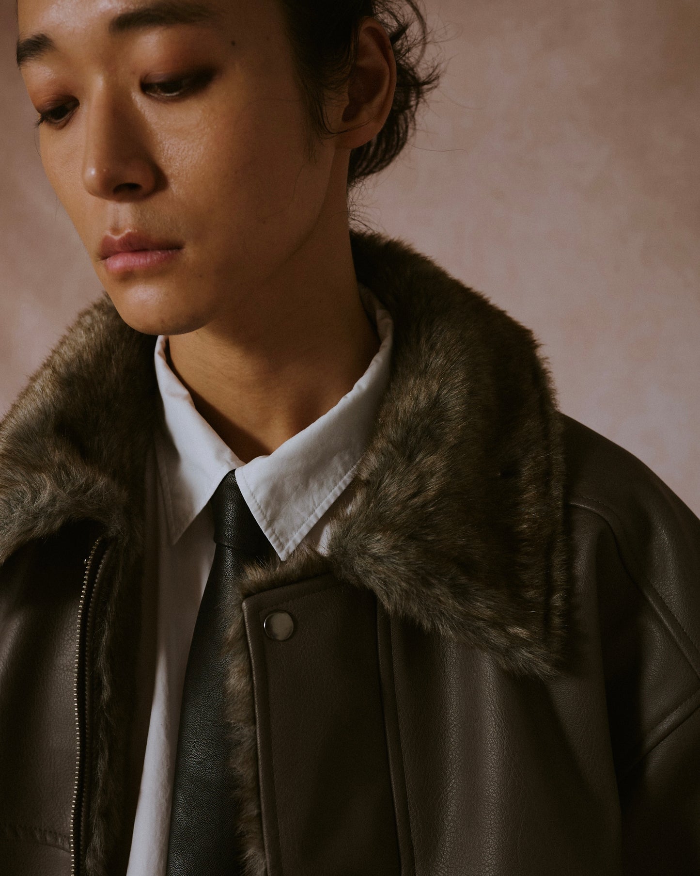 leather/fur faux reversible flight jacket (発送予定:2025年11月上旬~)