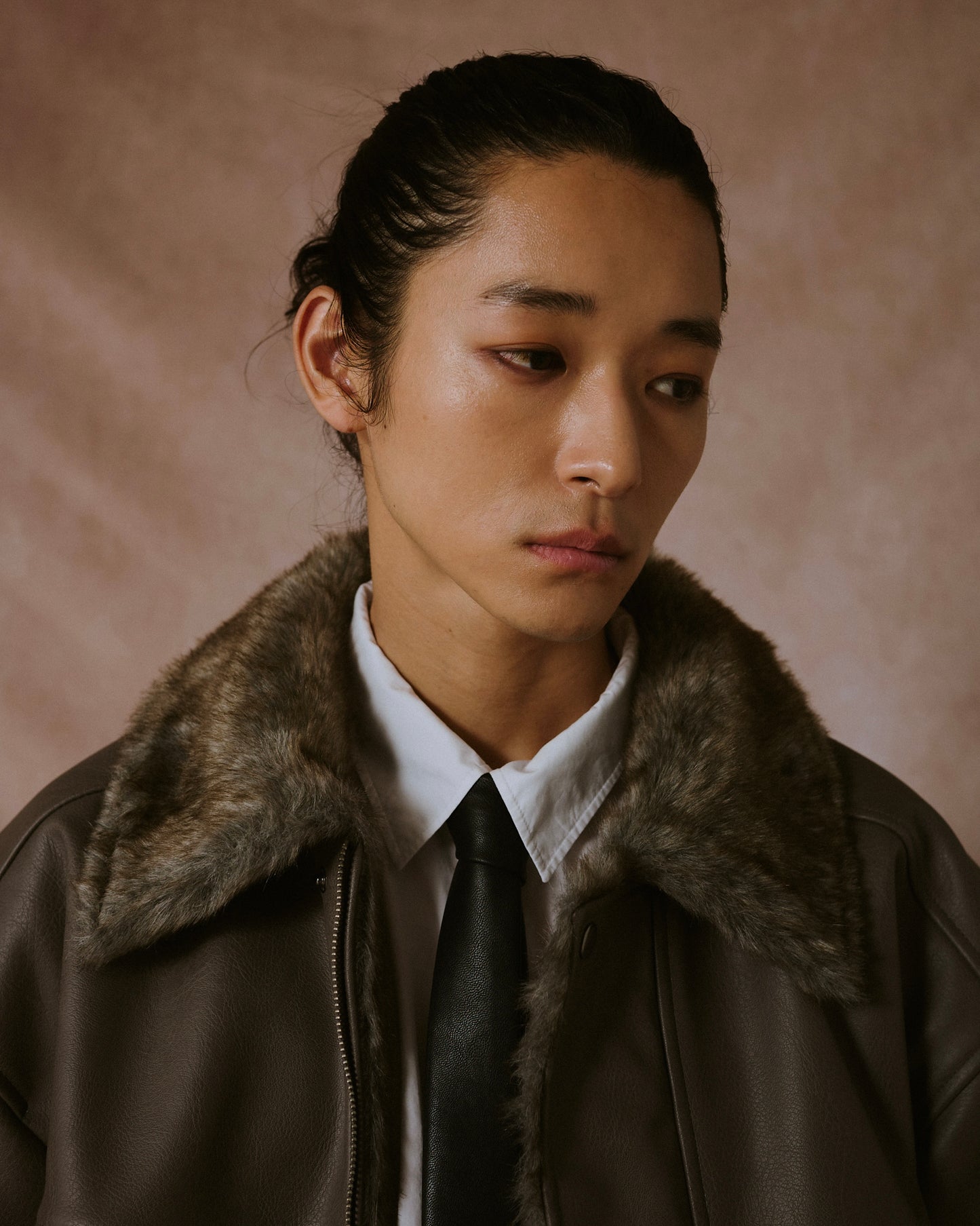 leather/fur faux reversible flight jacket (発送予定:2025年11月上旬~)