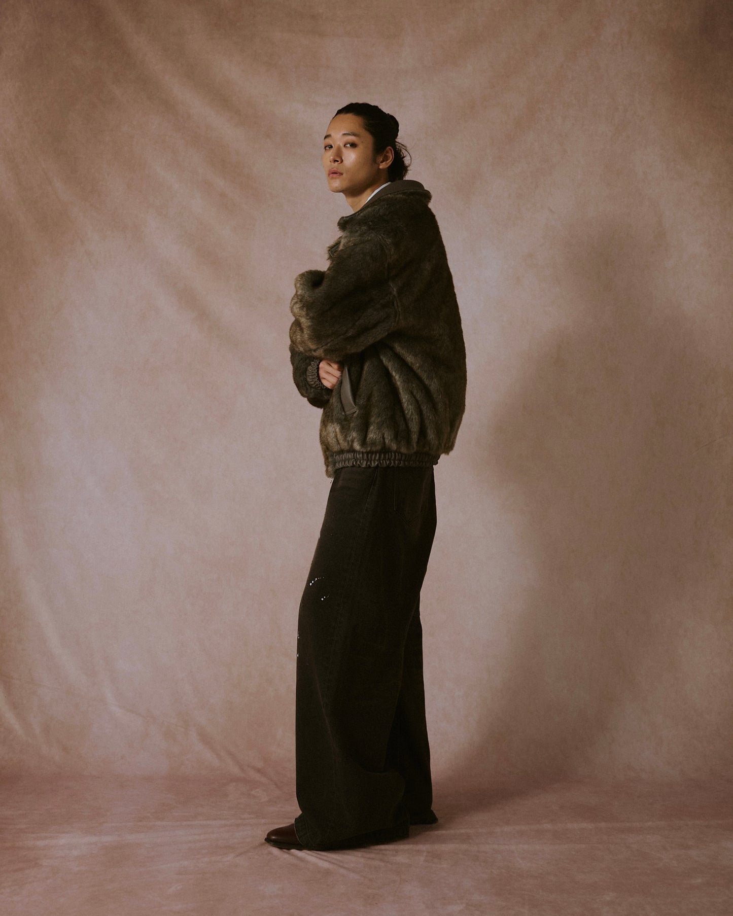 leather/fur faux reversible flight jacket (発送予定:2025年11月上旬~)