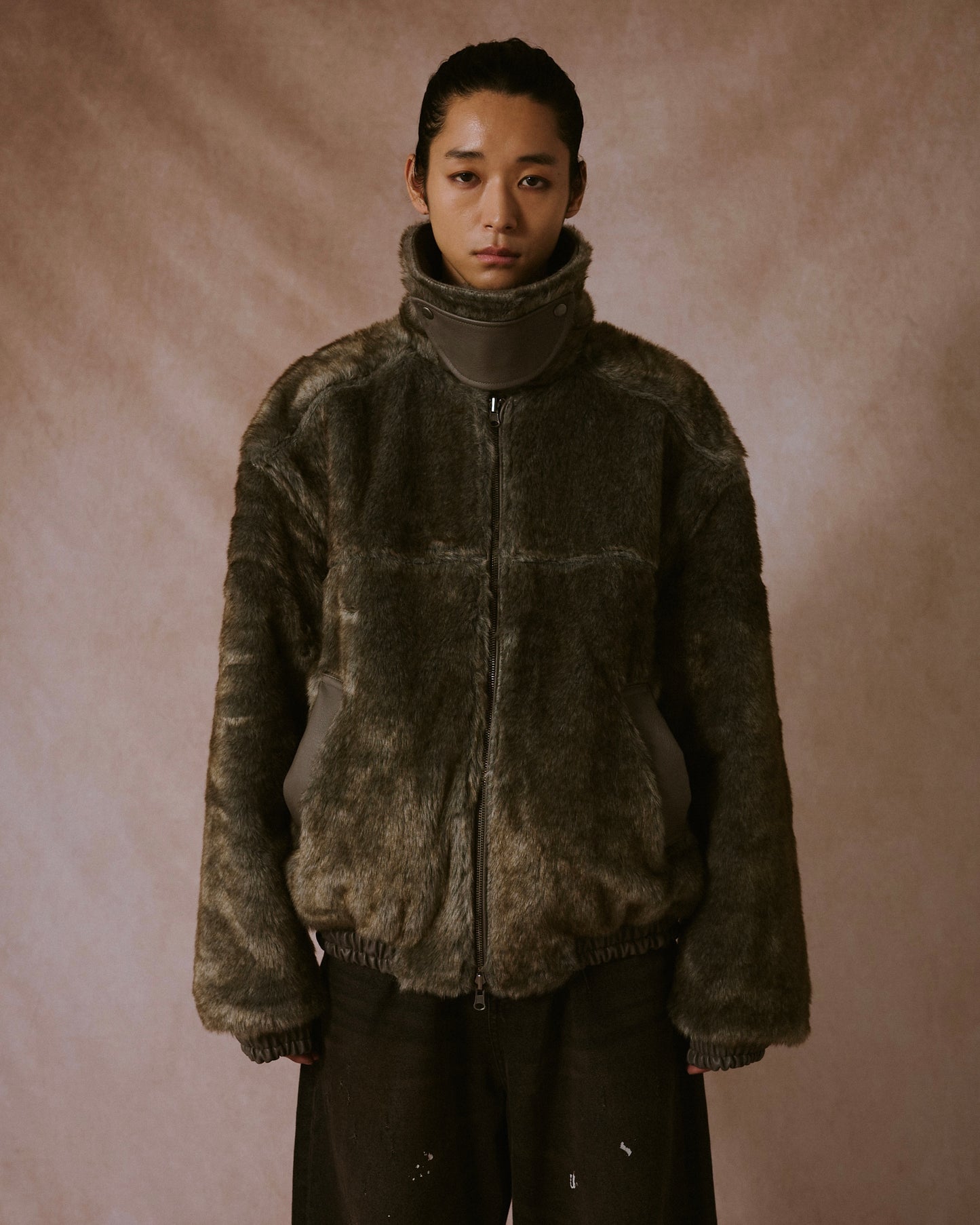 leather/fur faux reversible flight jacket (発送予定:2025年11月上旬~)