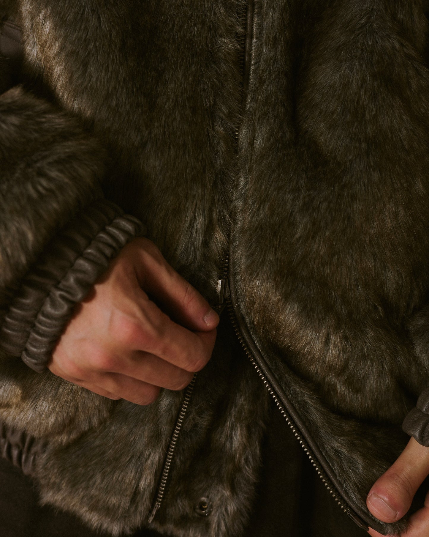 leather/fur faux reversible flight jacket (発送予定:2025年11月上旬~)