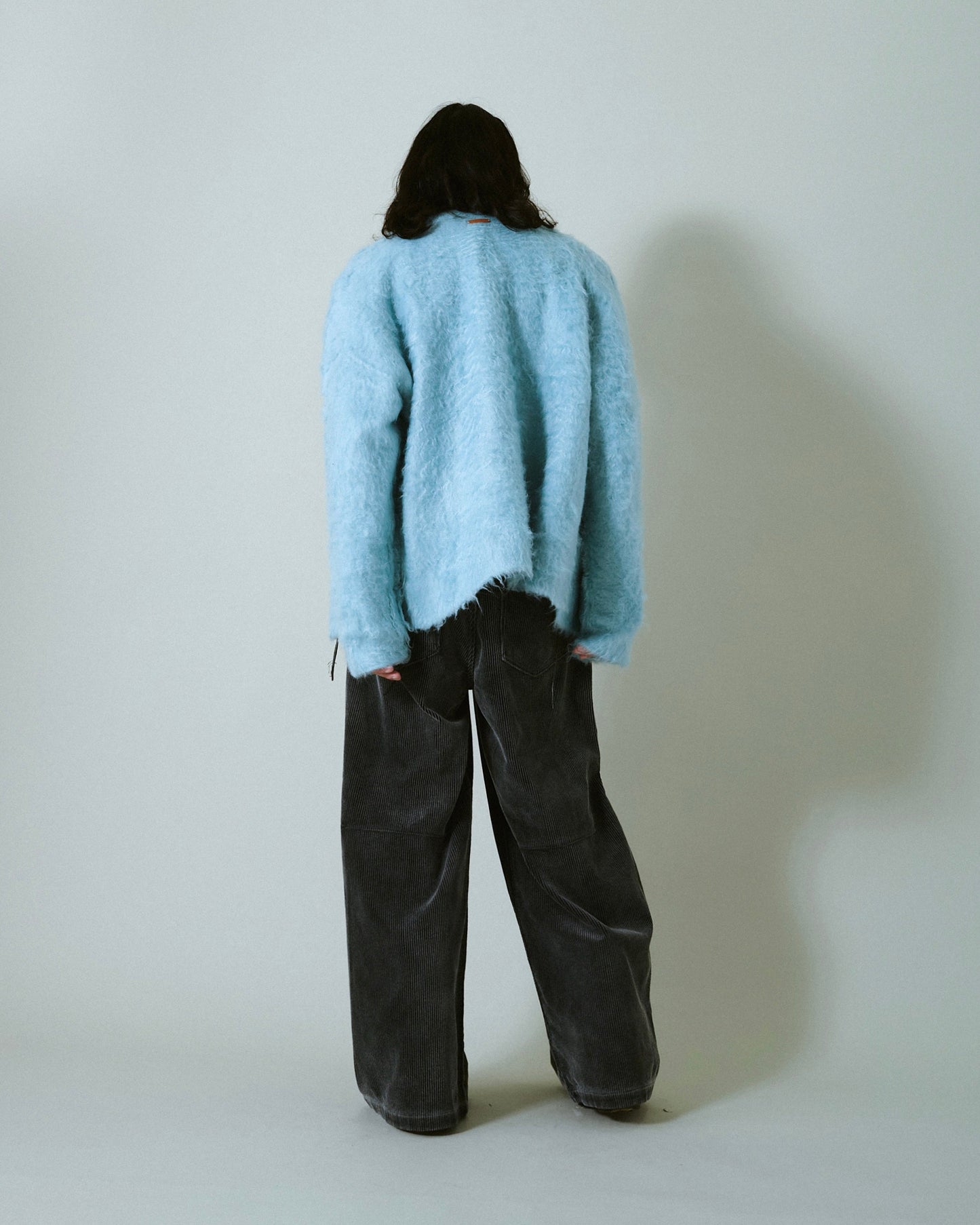 super baggy faded corduroy trousers