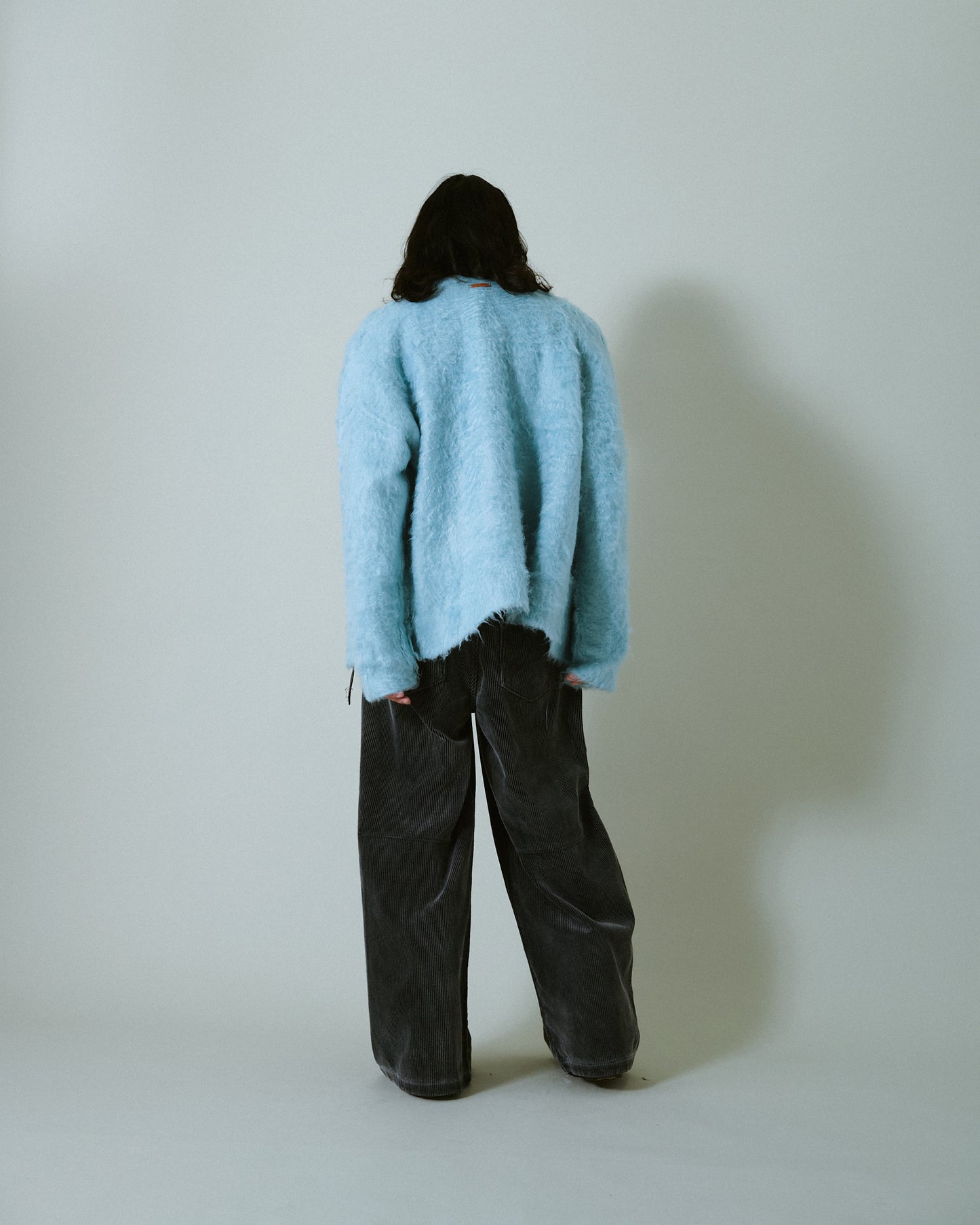 mohair touch super shaggy cardigan