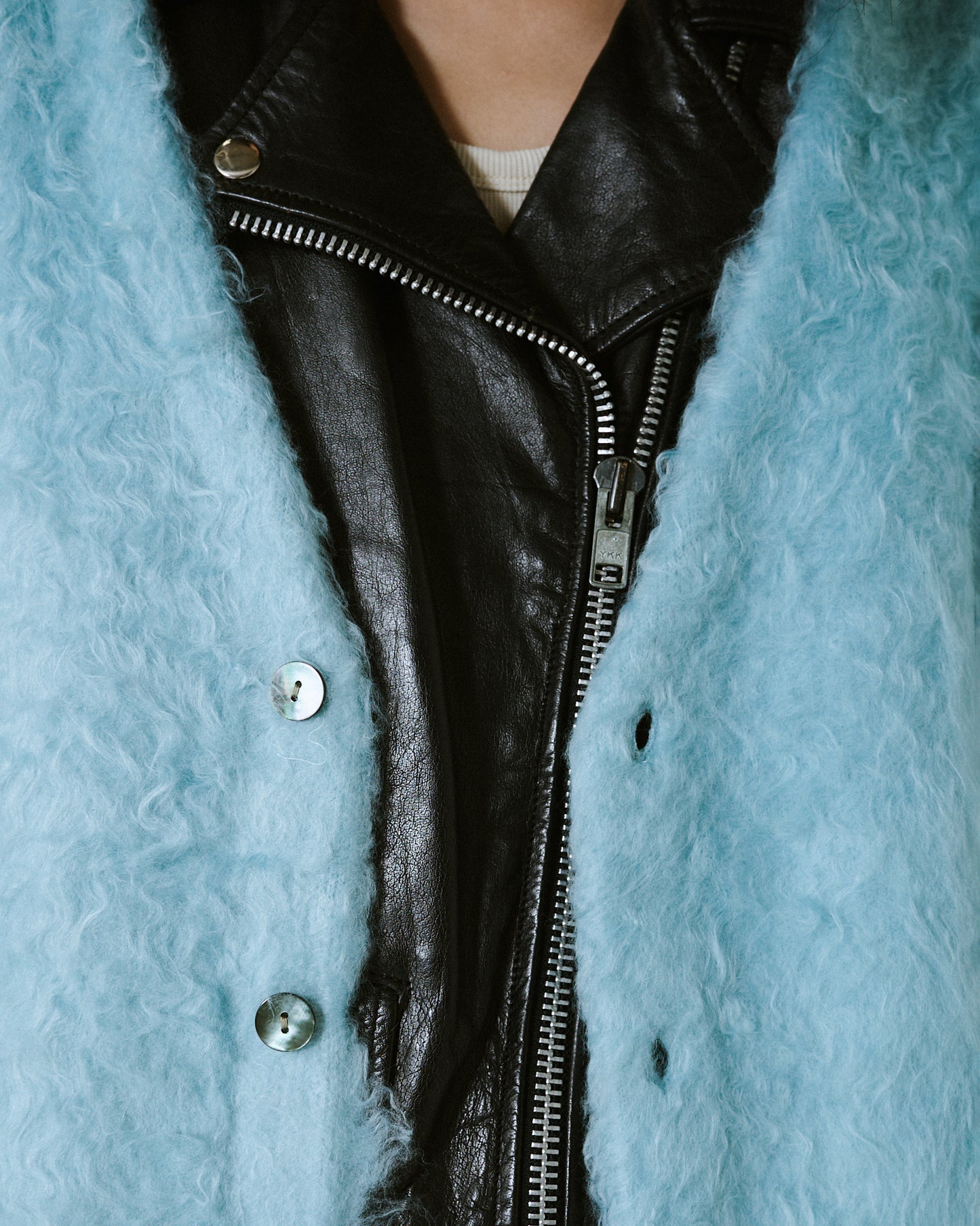 mohair touch super shaggy cardigan