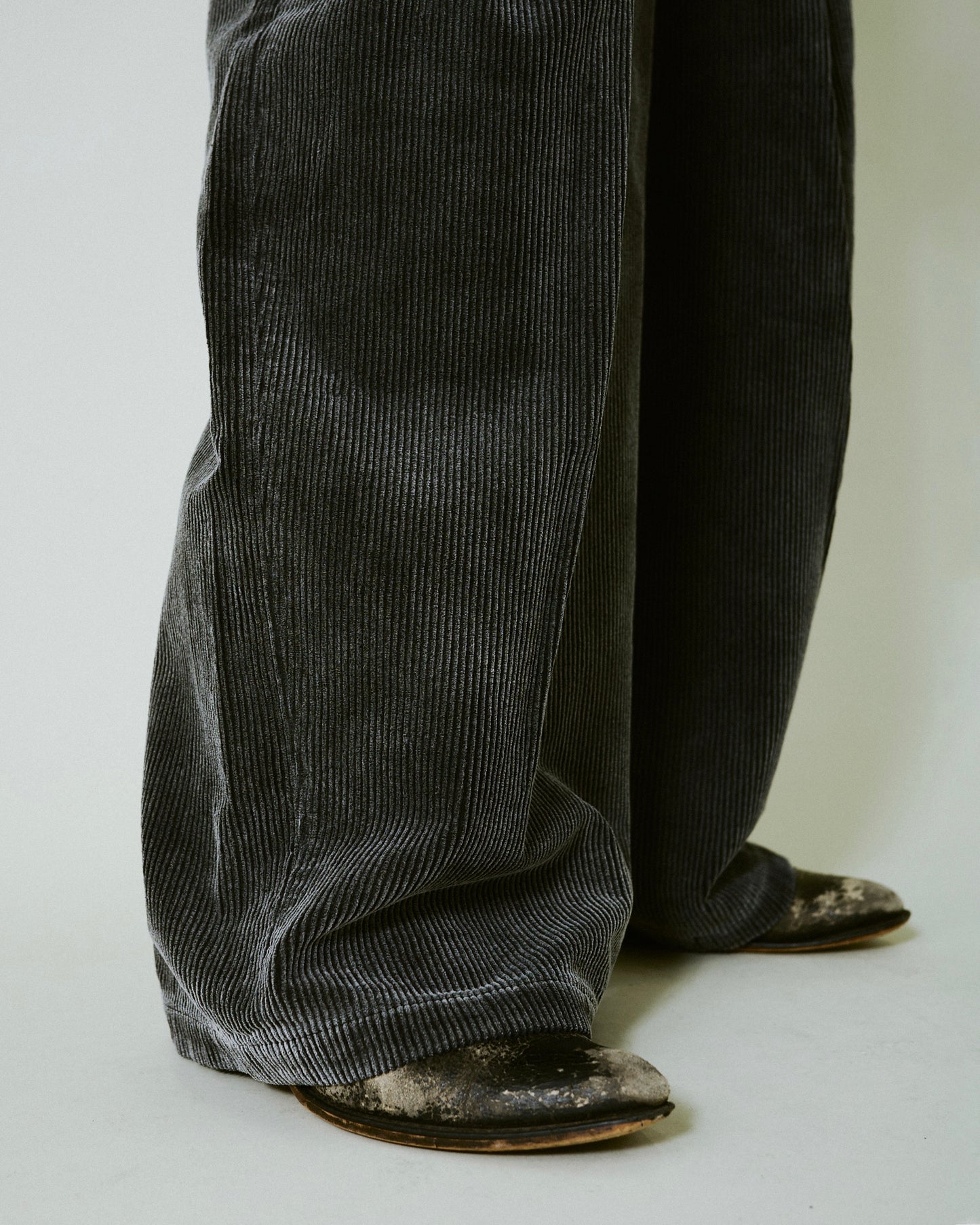 super baggy faded corduroy trousers