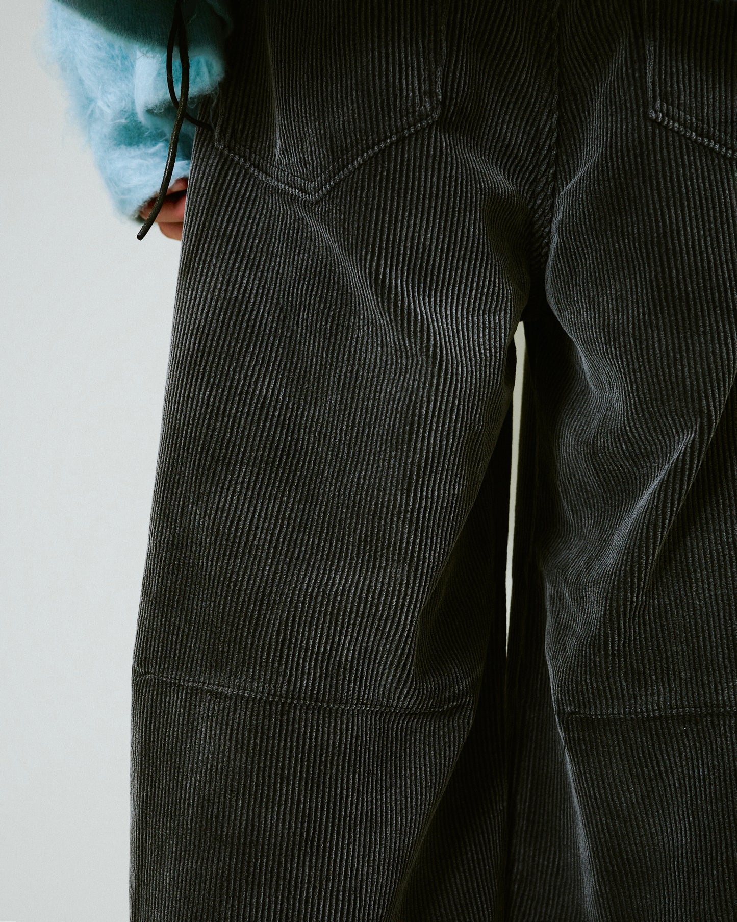 super baggy faded corduroy trousers