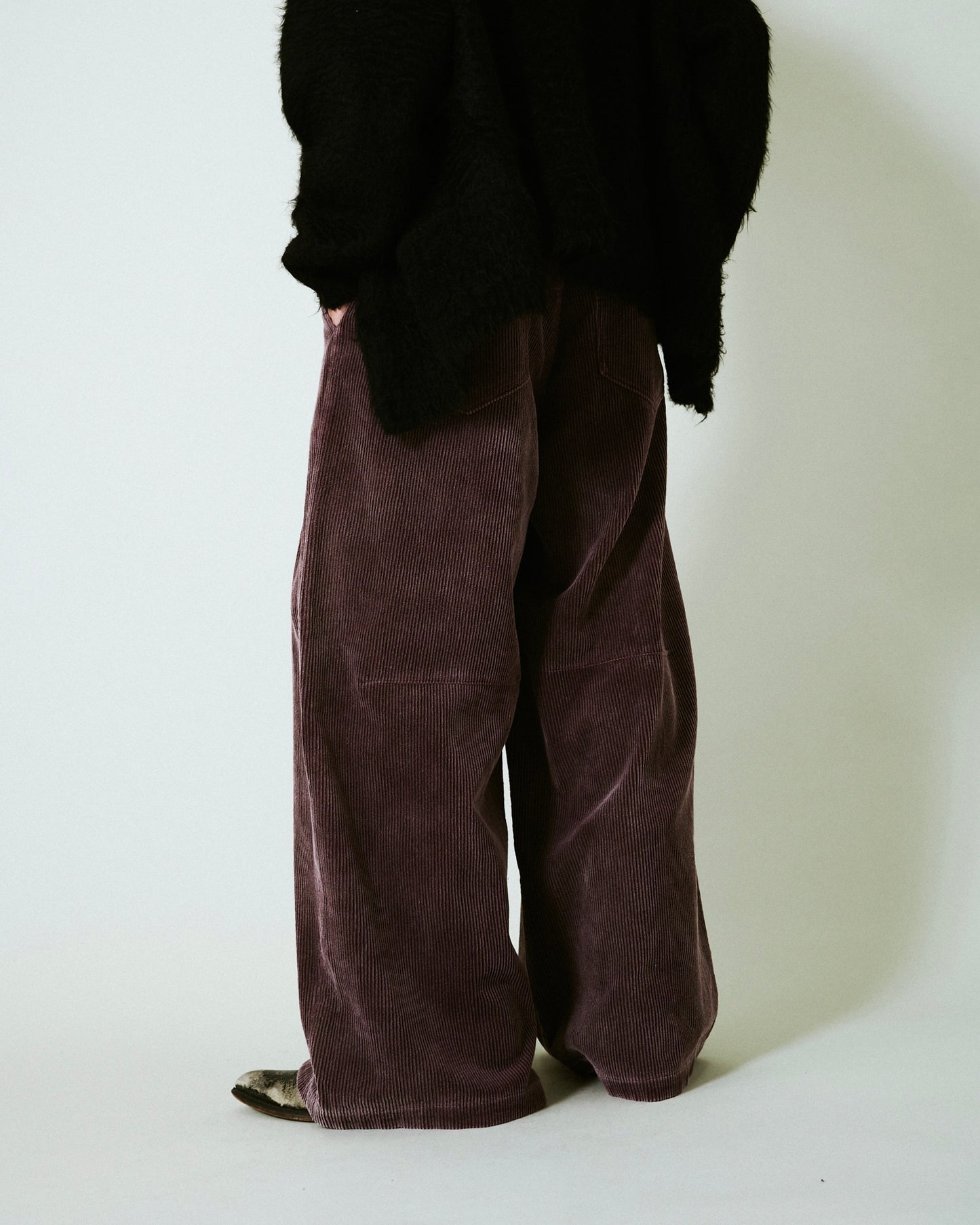 super baggy faded corduroy trousers