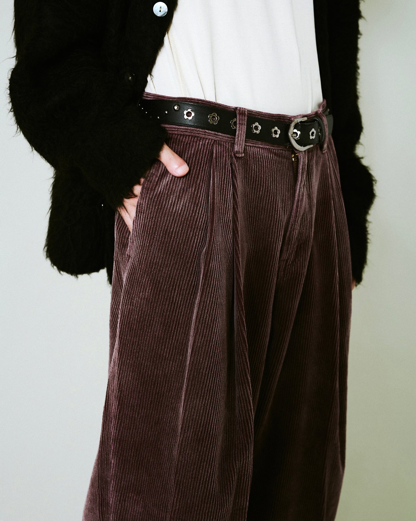 super baggy faded corduroy trousers