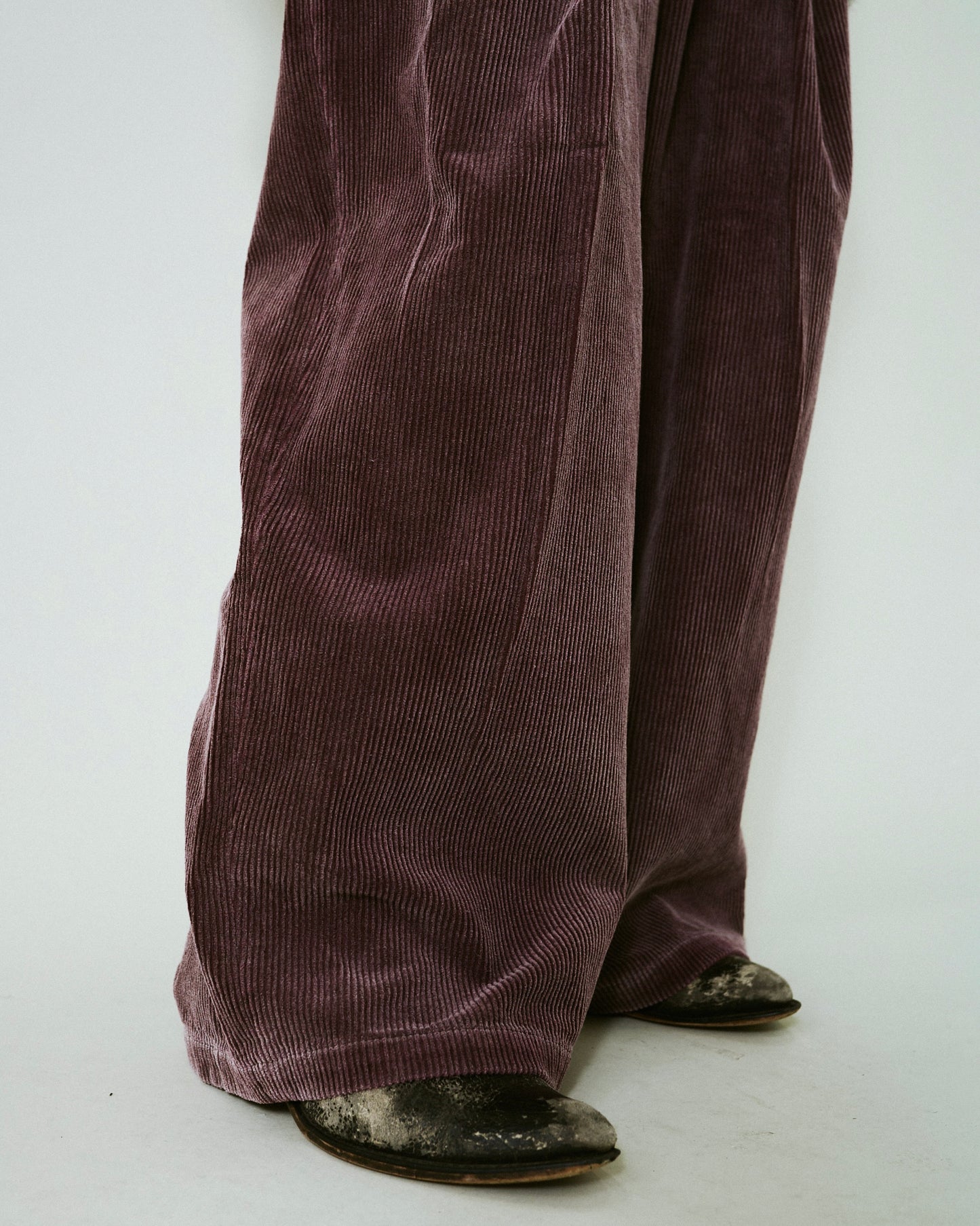 super baggy faded corduroy trousers