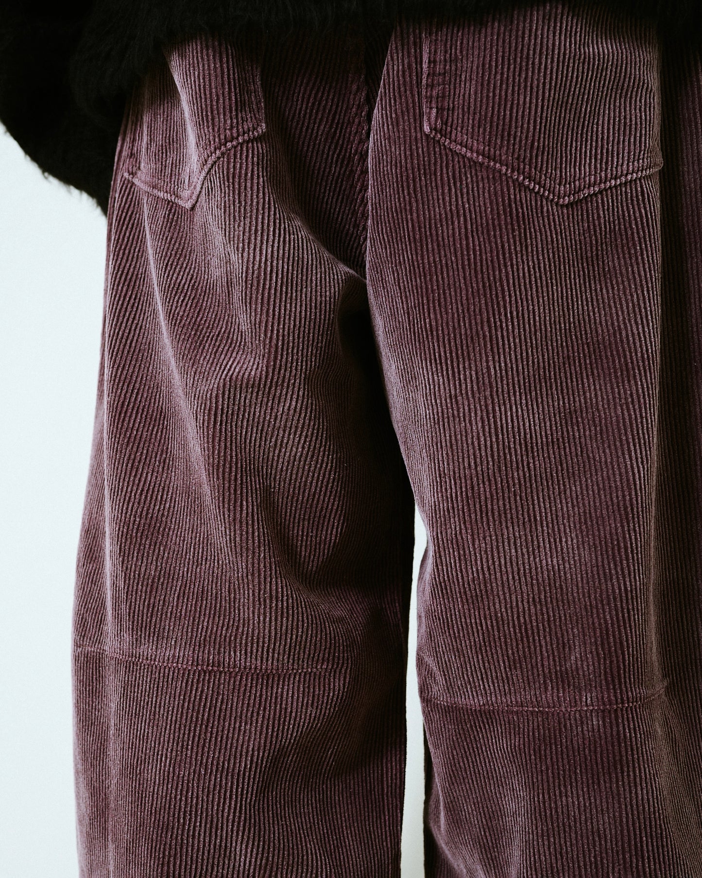 super baggy faded corduroy trousers