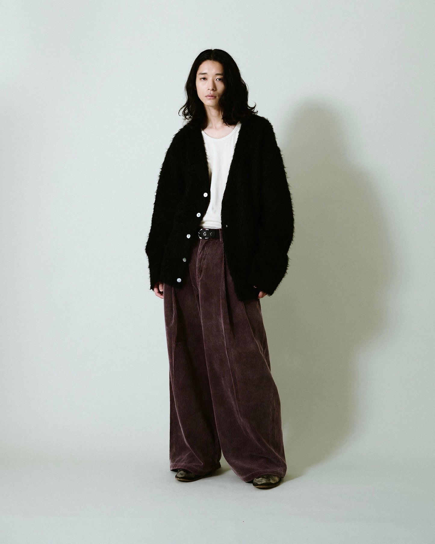 super baggy faded corduroy trousers