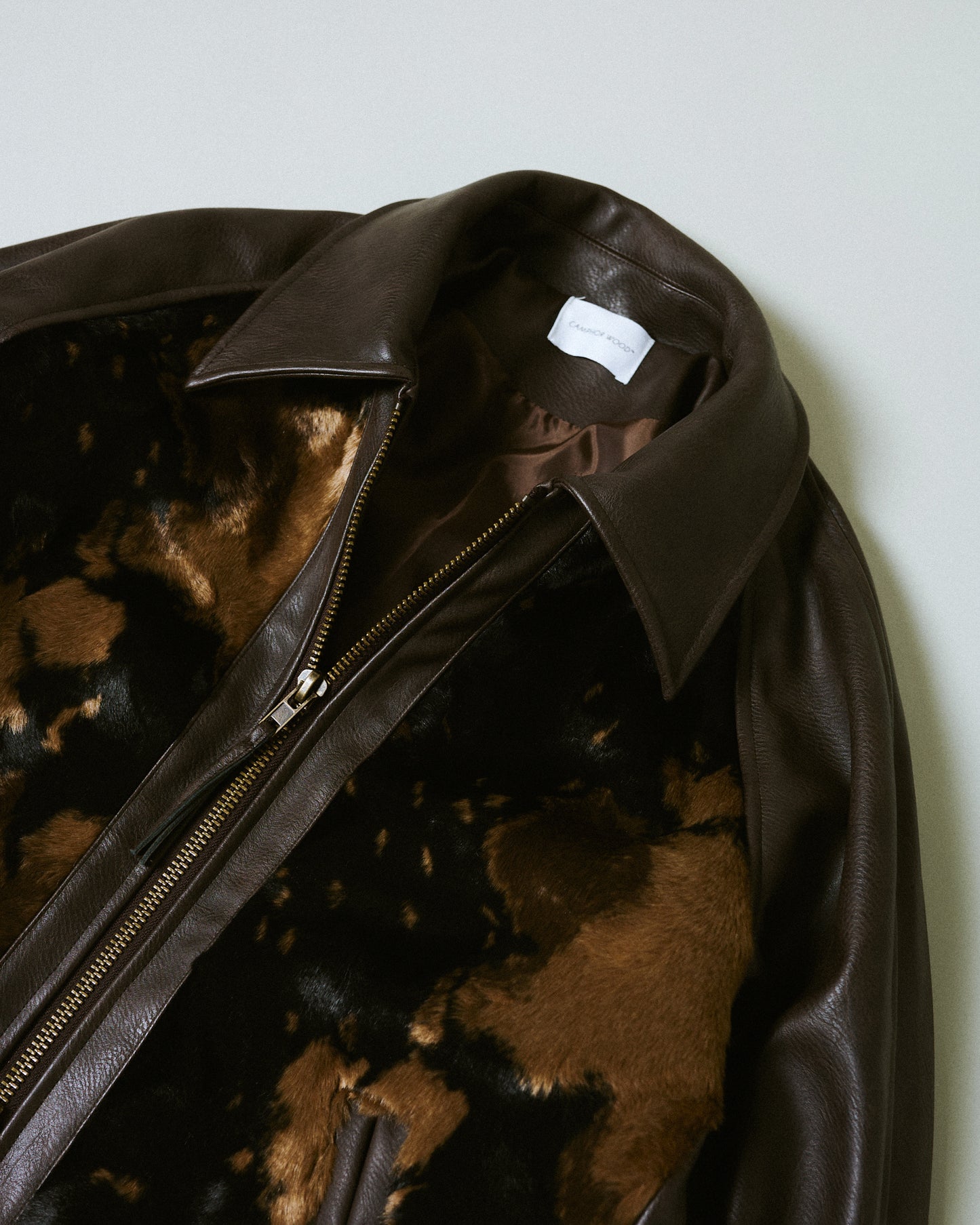 faux haircalf leather jacket