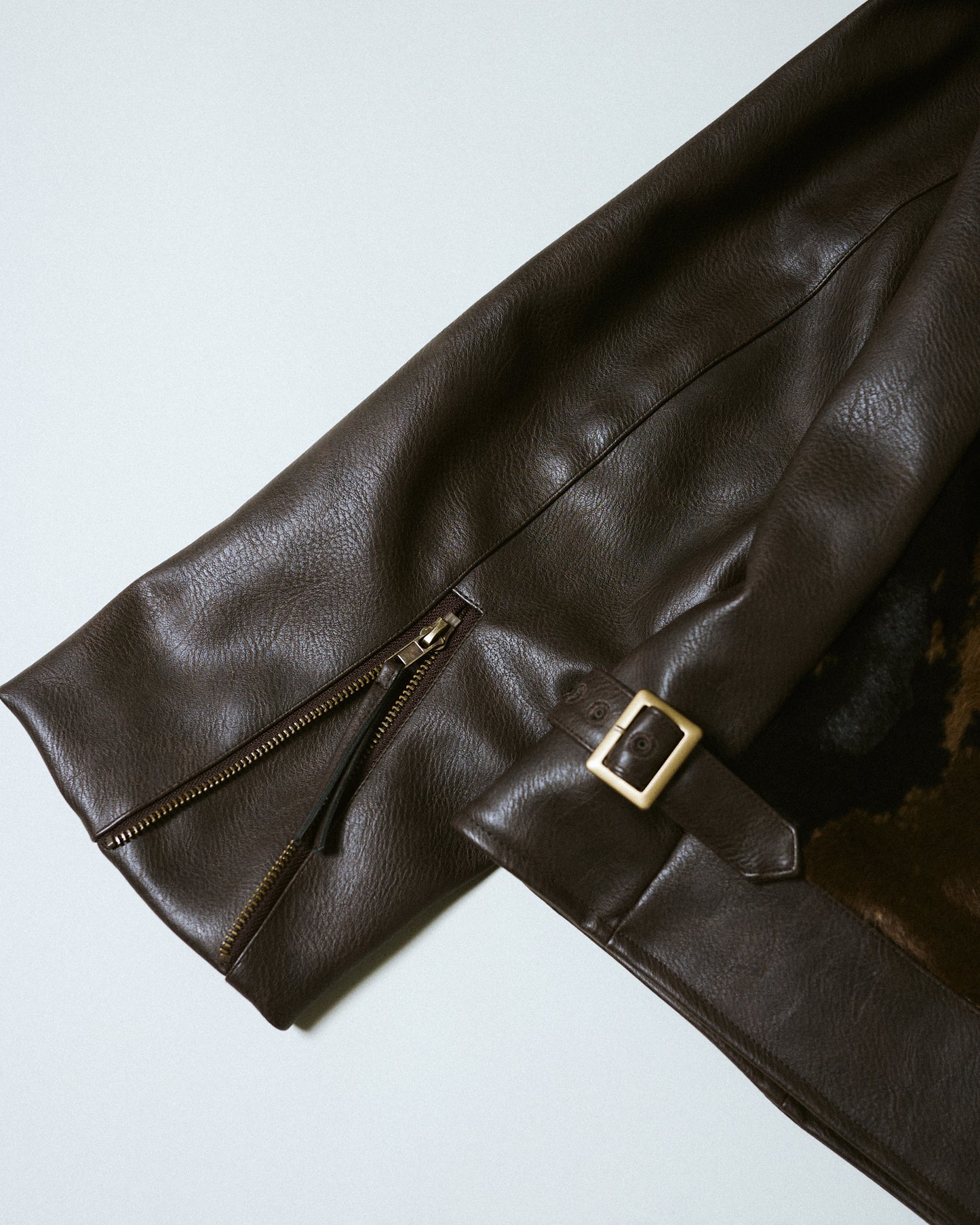 faux haircalf leather jacket