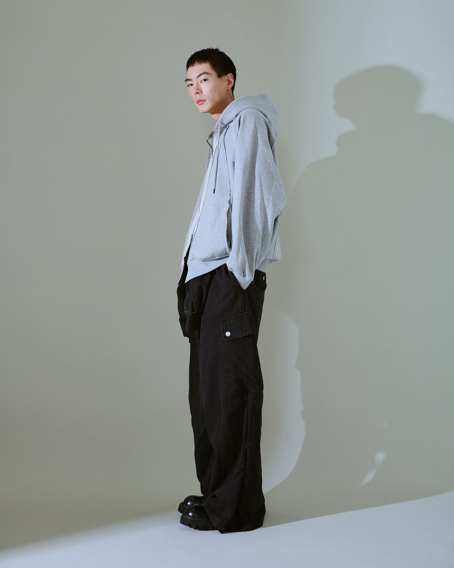 Glitter Seam Double-Zip Hoodie
