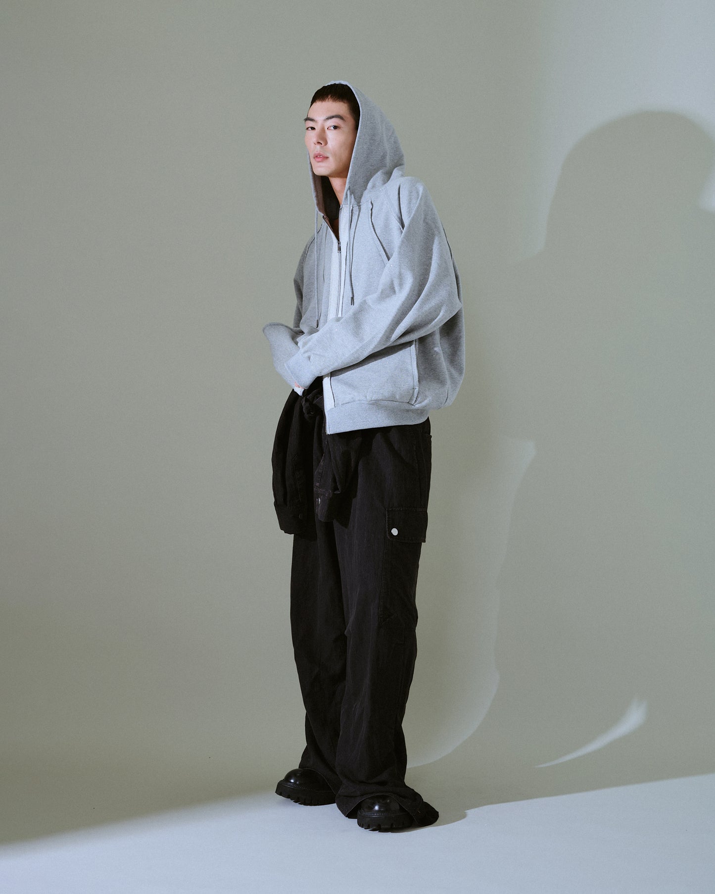 Glitter Seam Double-Zip Hoodie