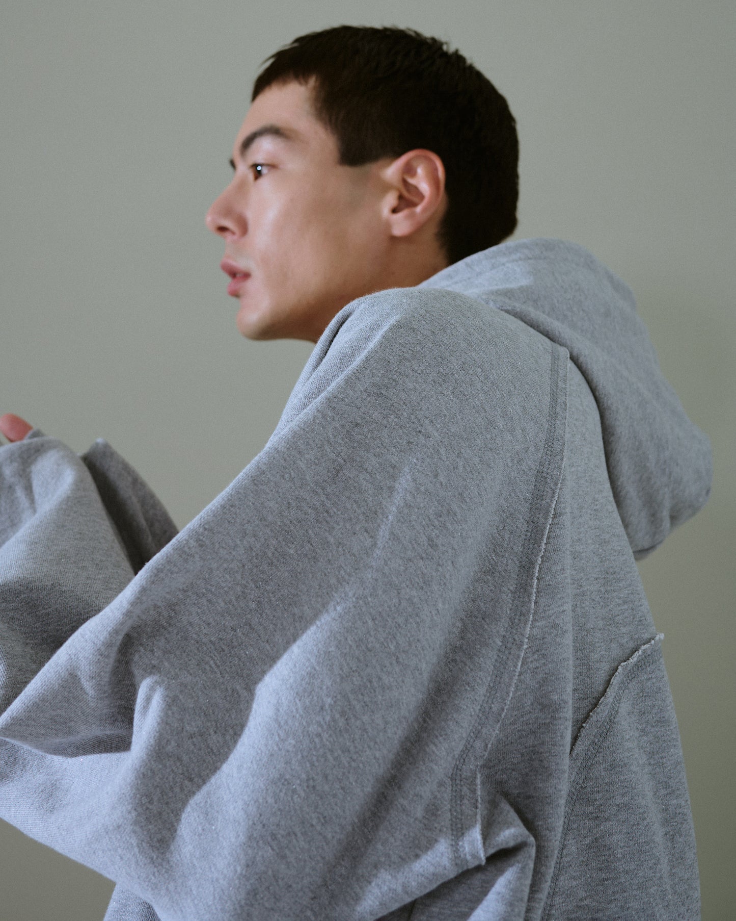 Glitter Seam Double-Zip Hoodie