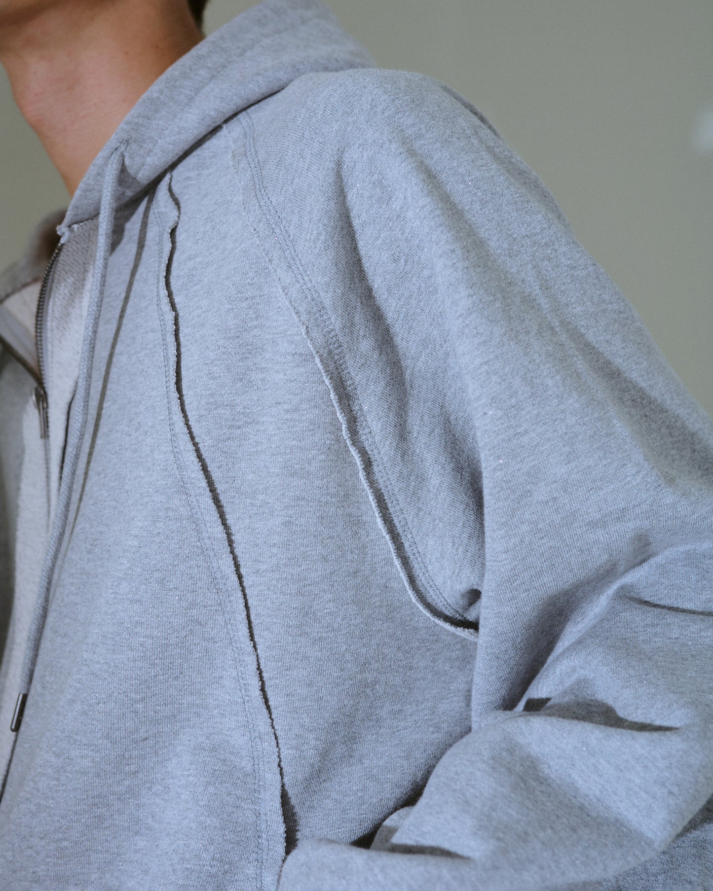Glitter Seam Double-Zip Hoodie
