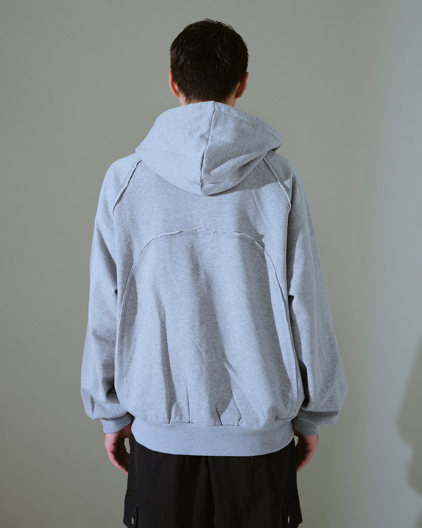 Glitter Seam Double-Zip Hoodie