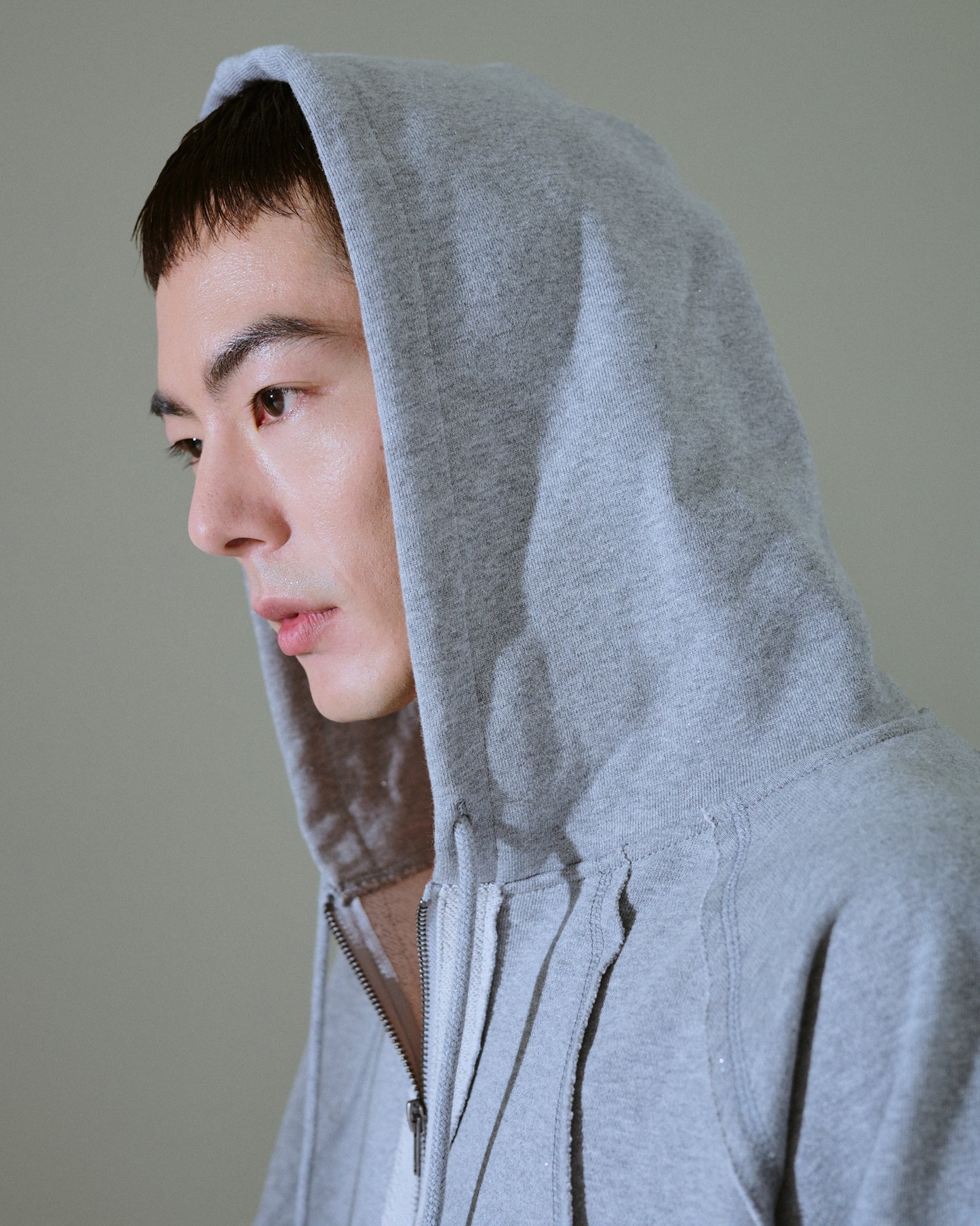 Glitter Seam Double-Zip Hoodie
