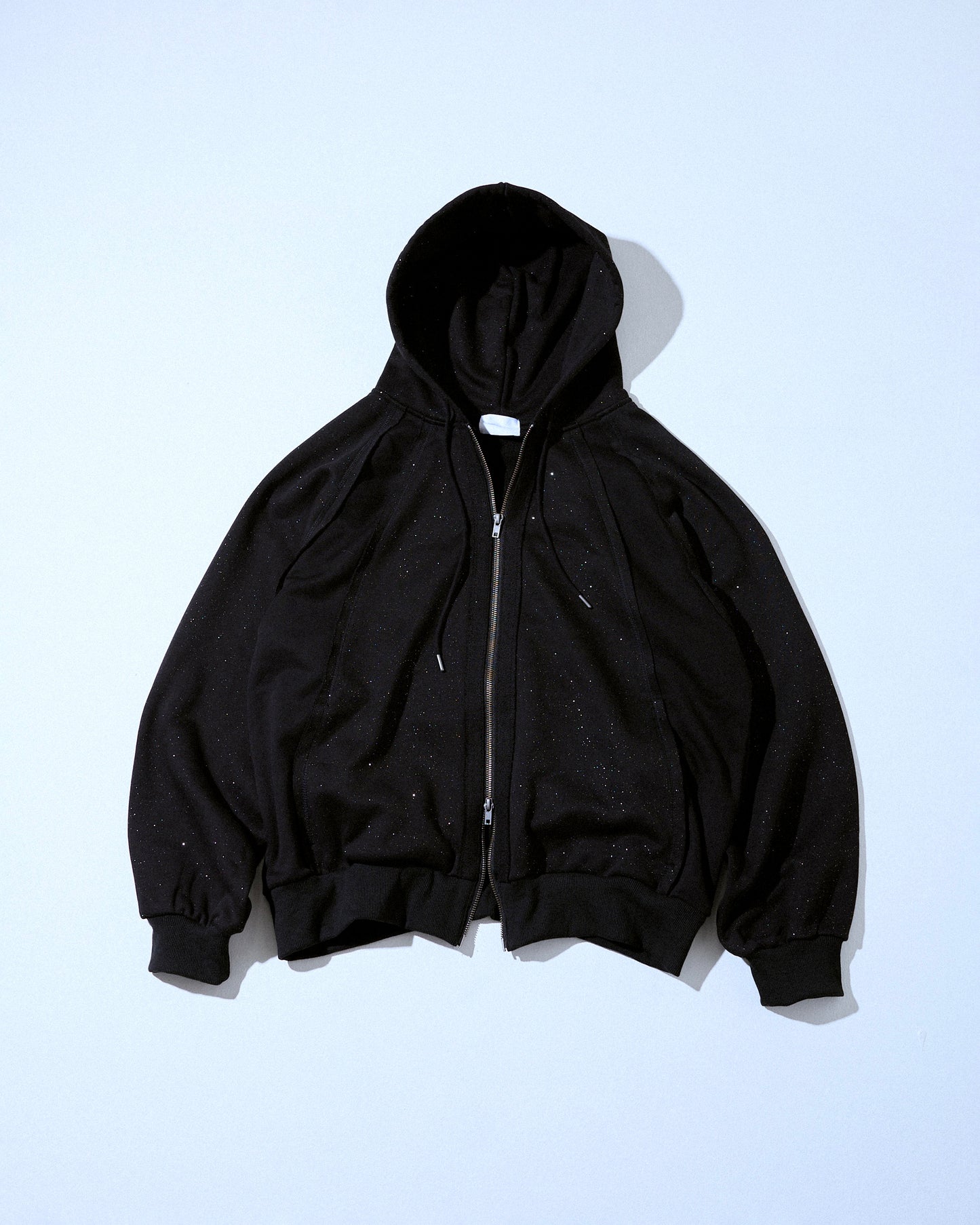 Glitter Seam Double-Zip Hoodie