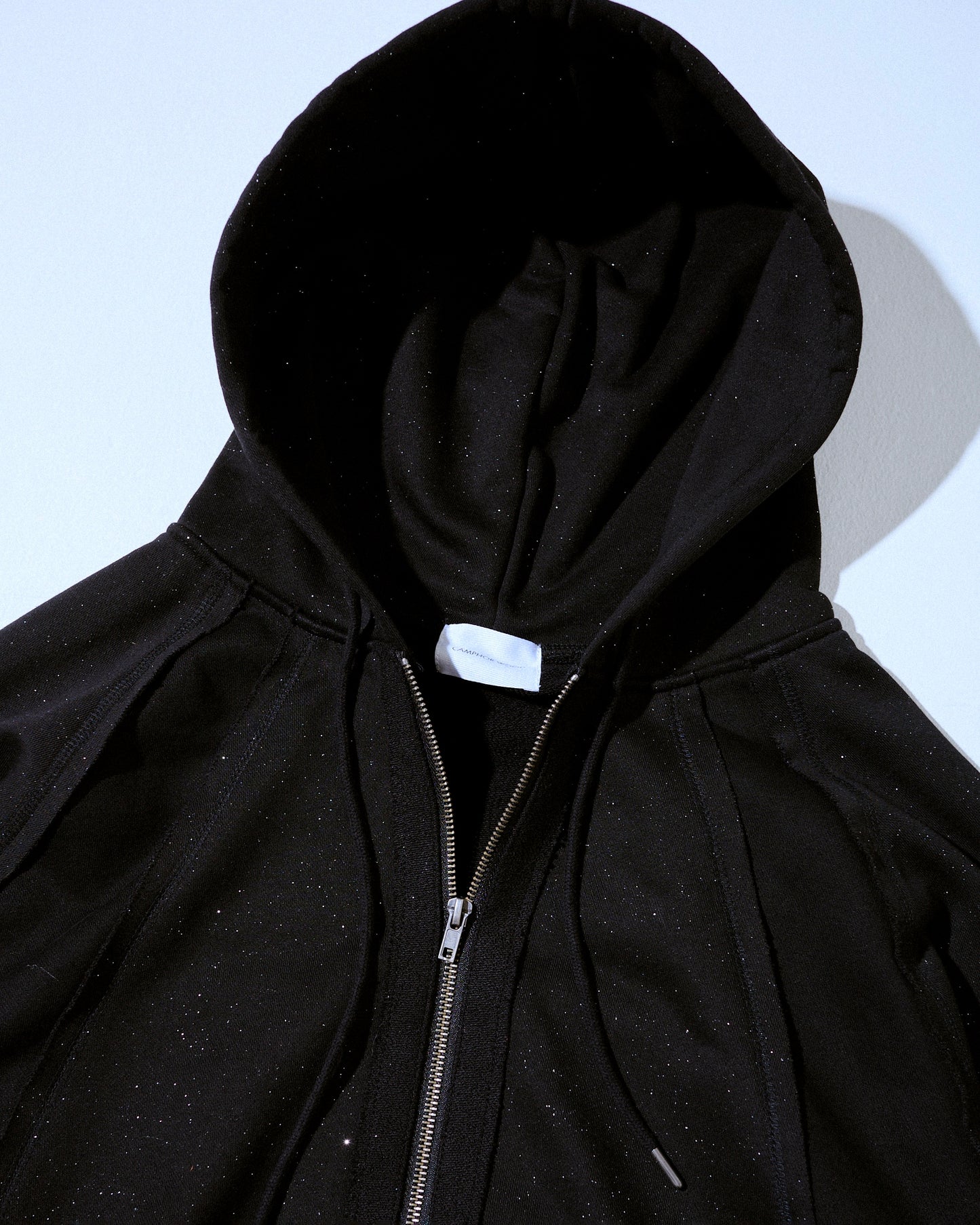 Glitter Seam Double-Zip Hoodie