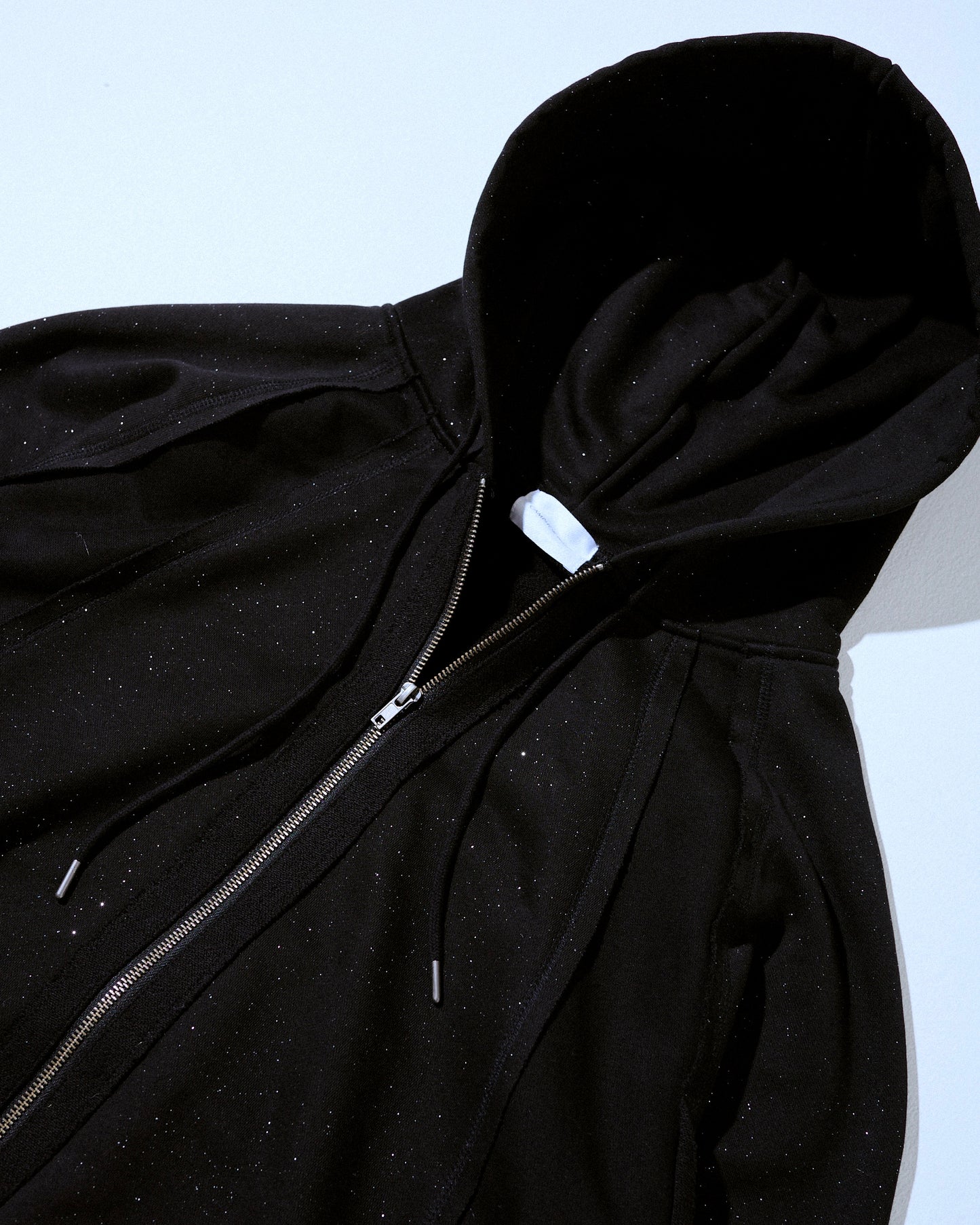 Glitter Seam Double-Zip Hoodie