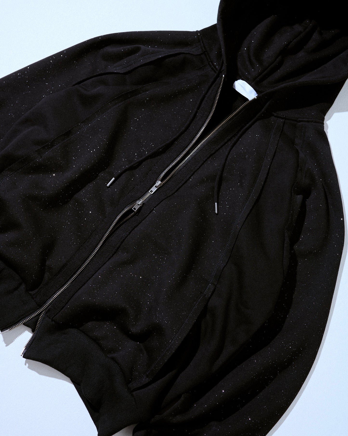 Glitter Seam Double-Zip Hoodie