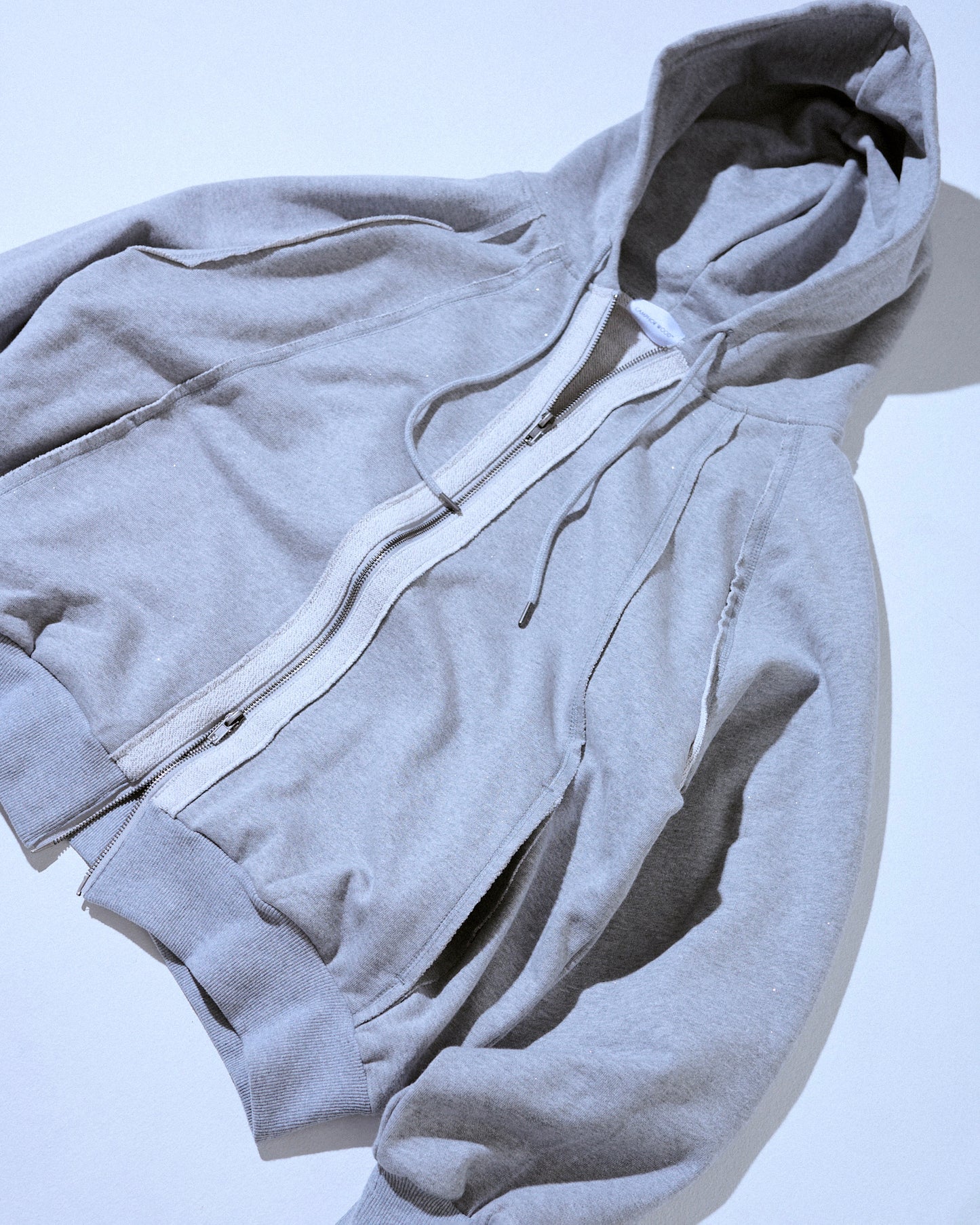 Glitter Seam Double-Zip Hoodie