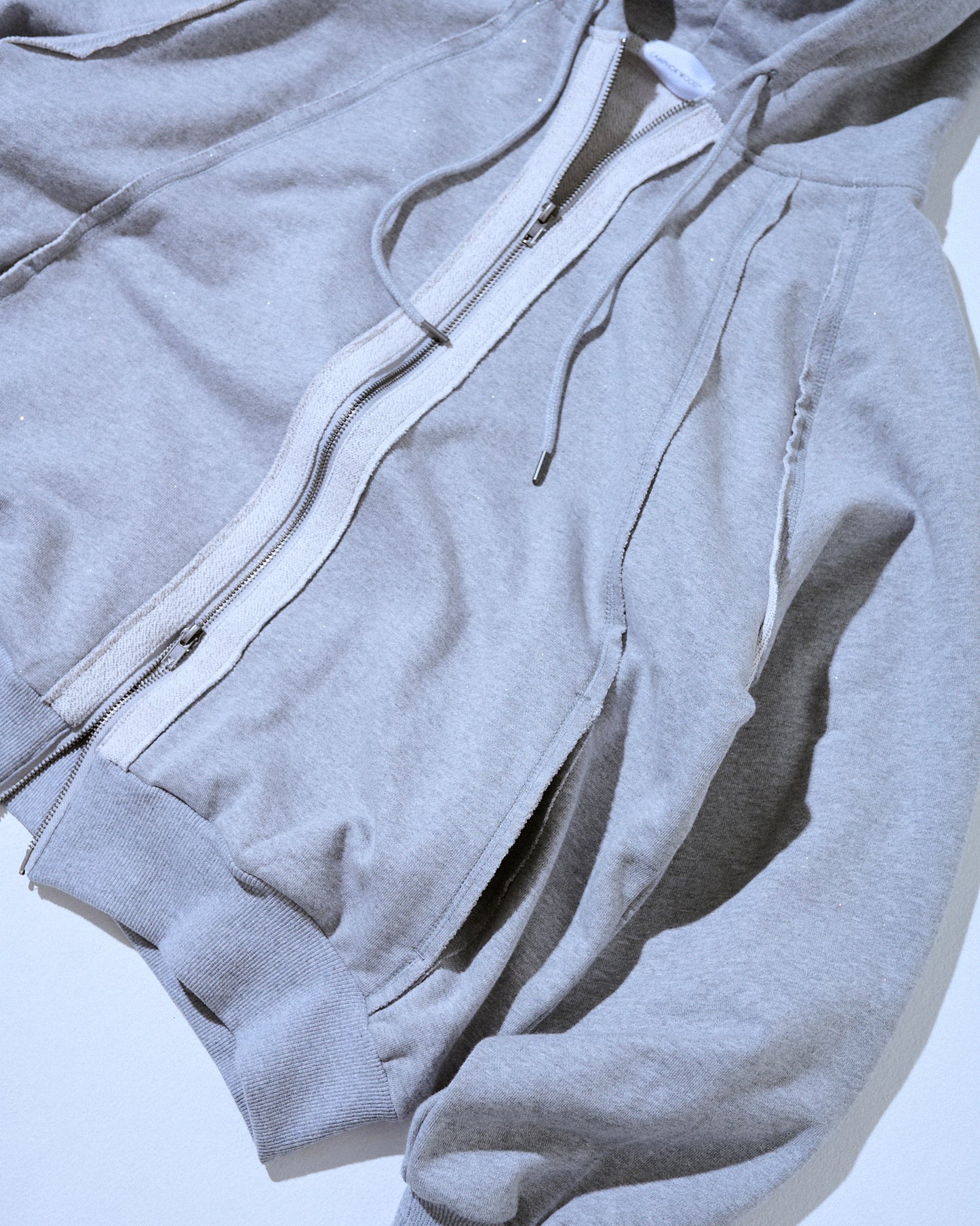 Glitter Seam Double-Zip Hoodie