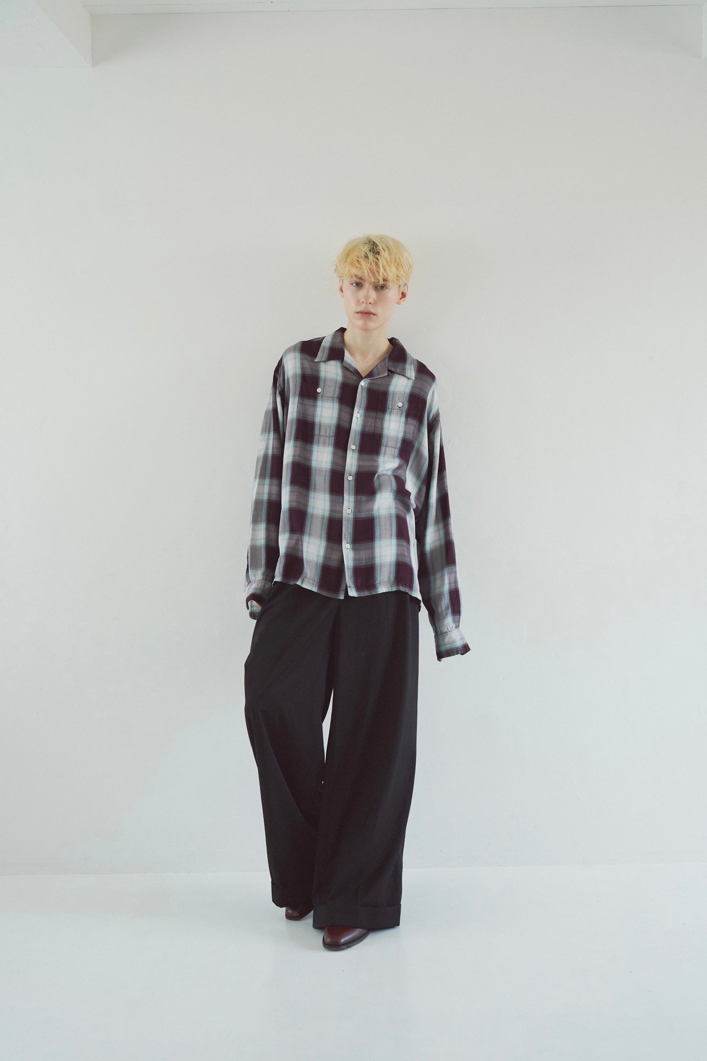 Rayon ombre original check shirts
