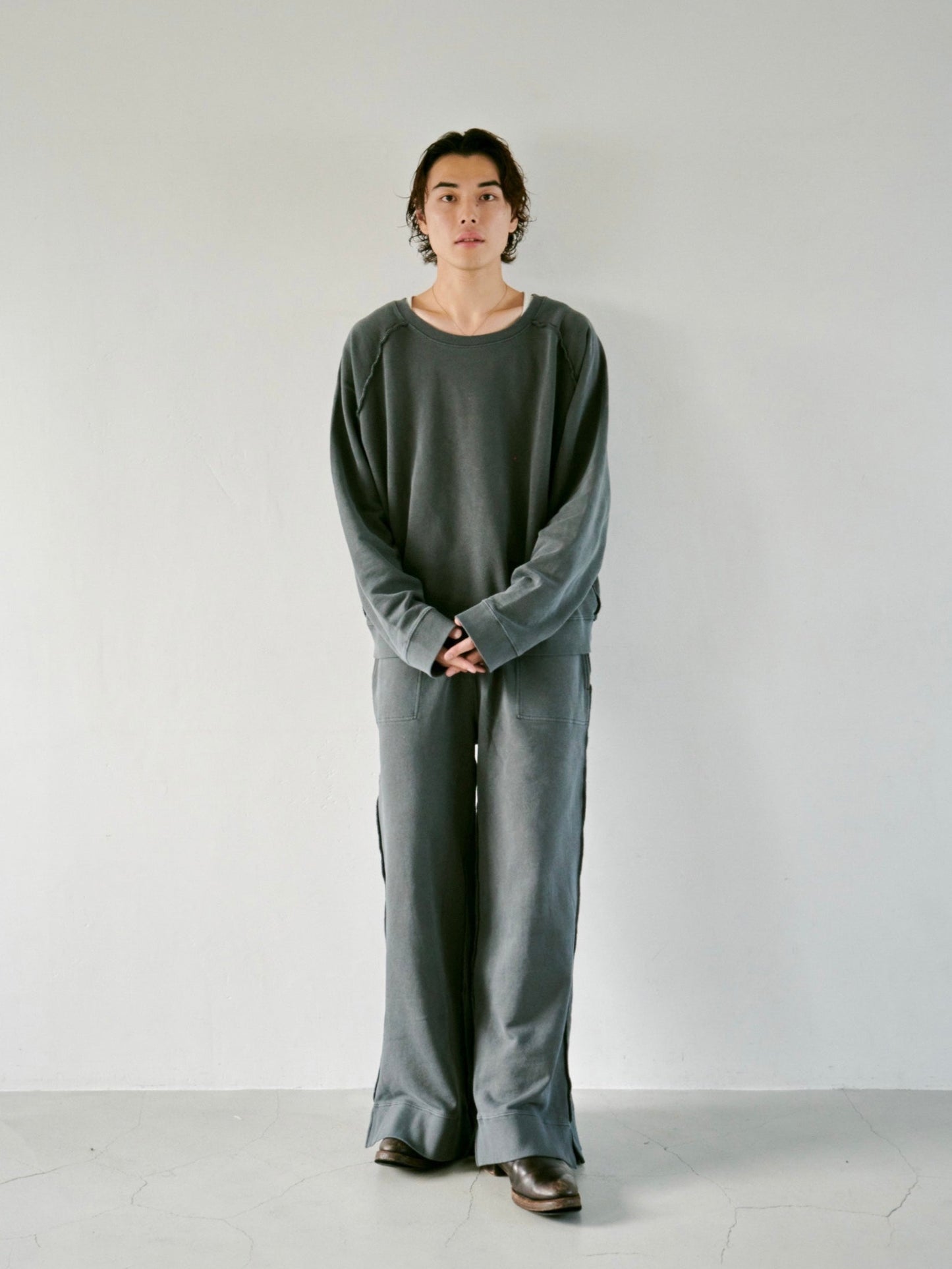 reversible inside-out baggy sweat pants