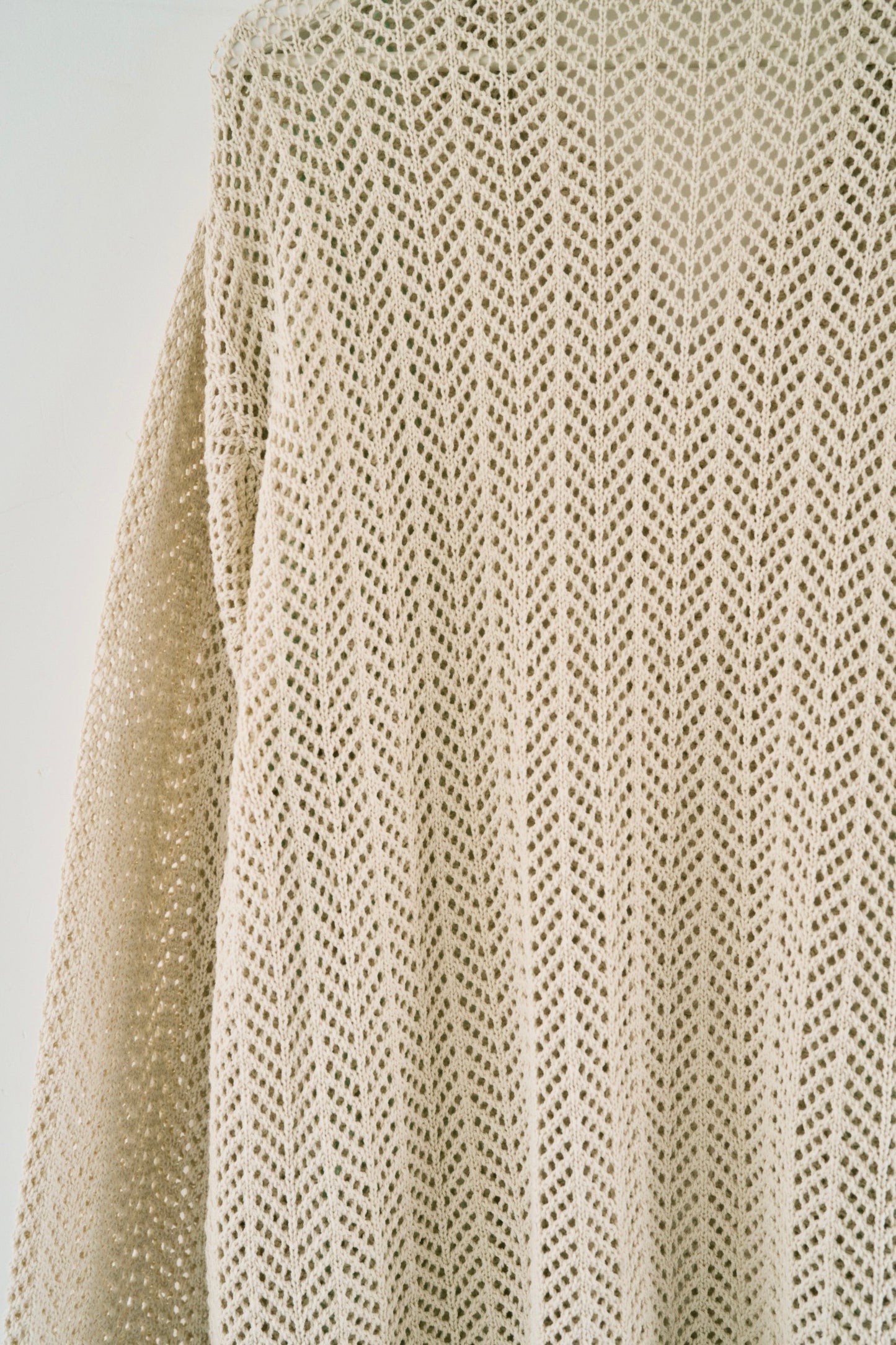 hand knit flower line Cuba shirt cardigan