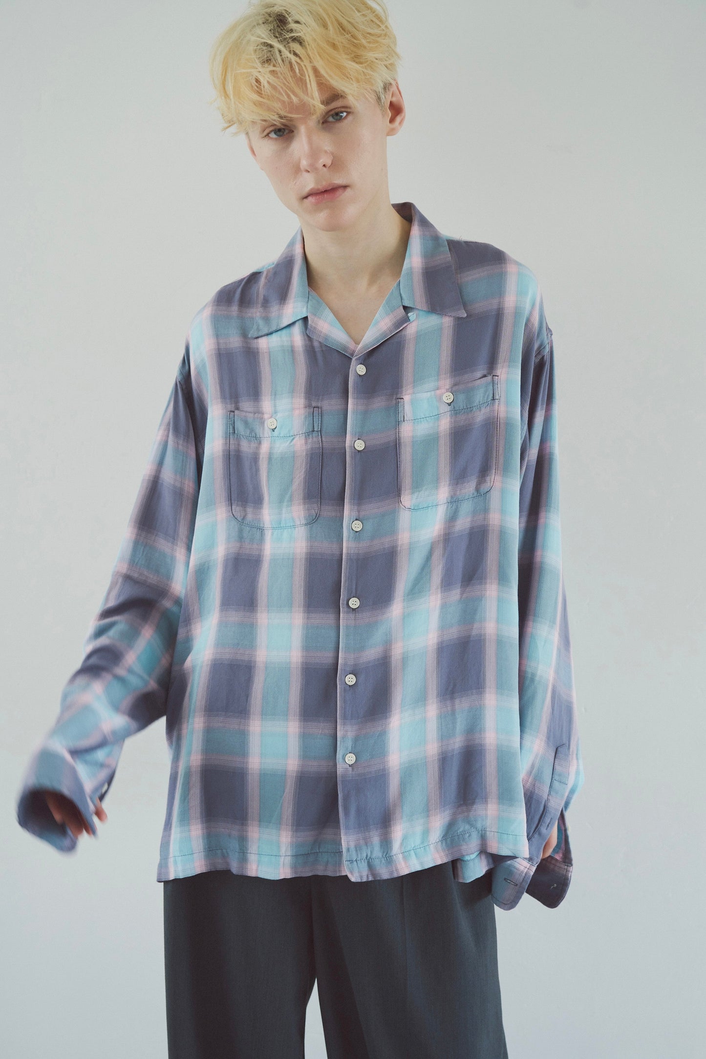 Rayon ombre original check shirts