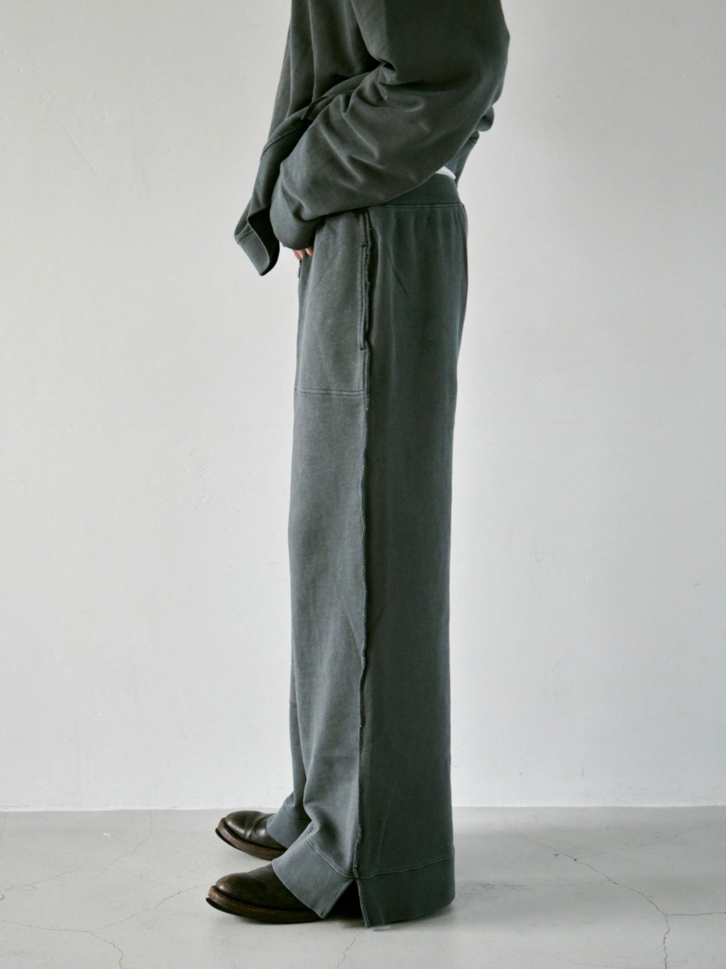 reversible inside-out baggy sweat pants