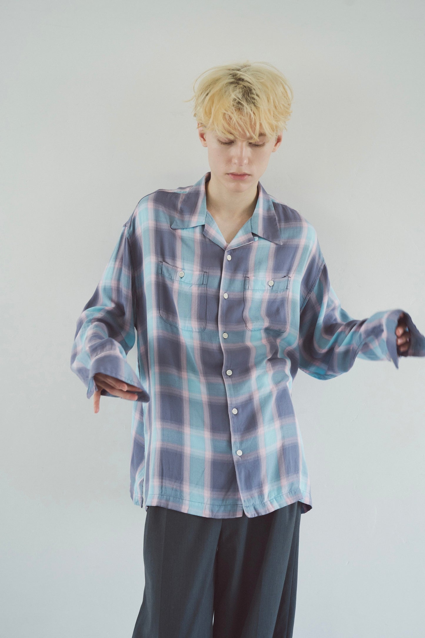 Rayon ombre original check shirts